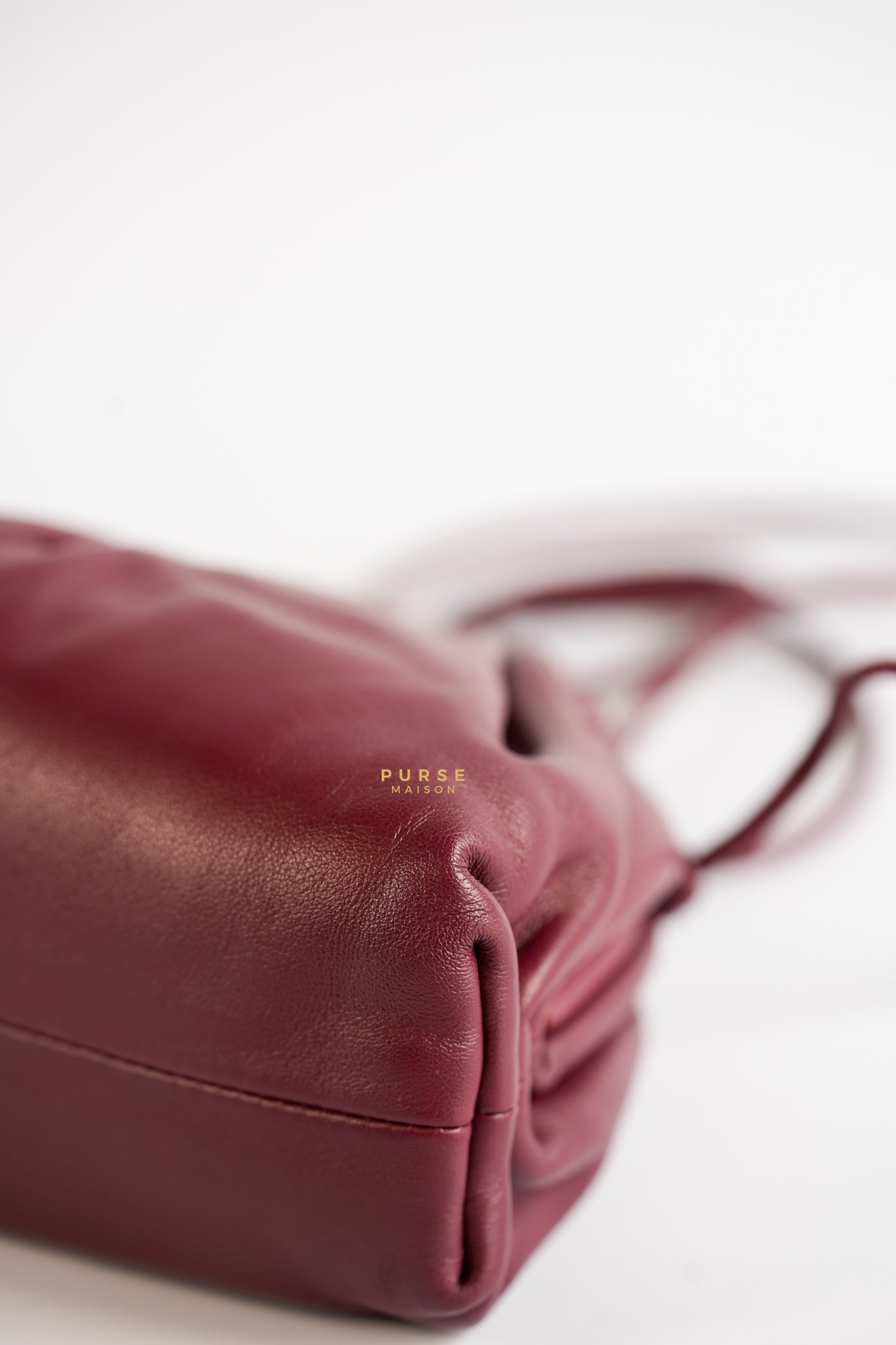Pouch Leather Bag in Dark Red | Purse Maison Luxury Bags Shop