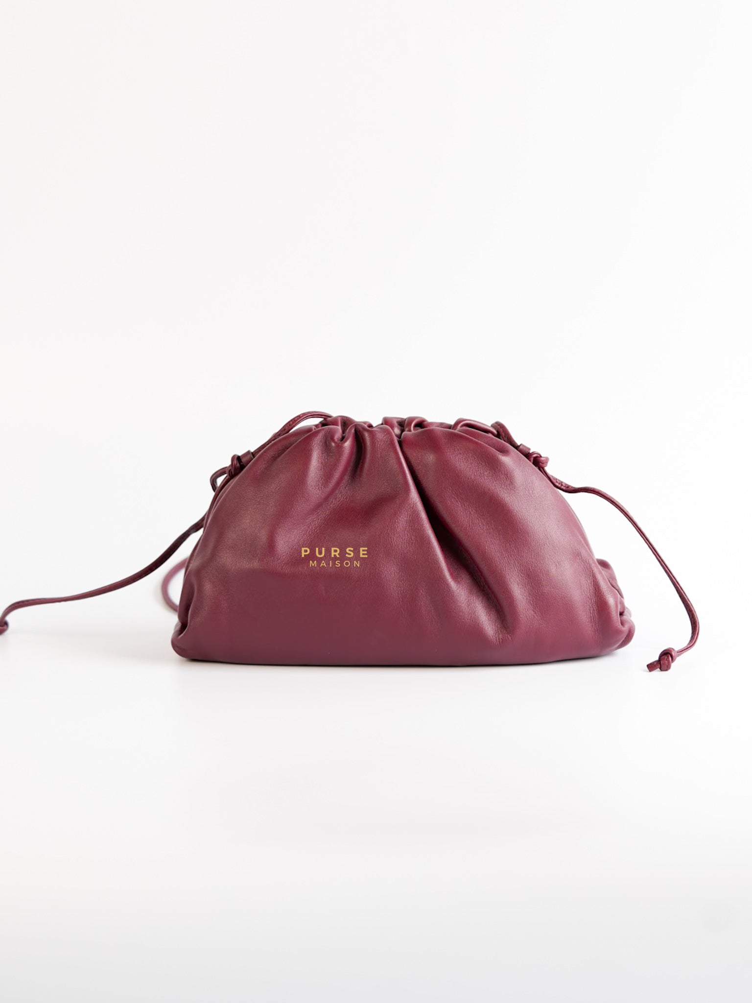 Pouch Leather Bag in Dark Red | Purse Maison Luxury Bags Shop