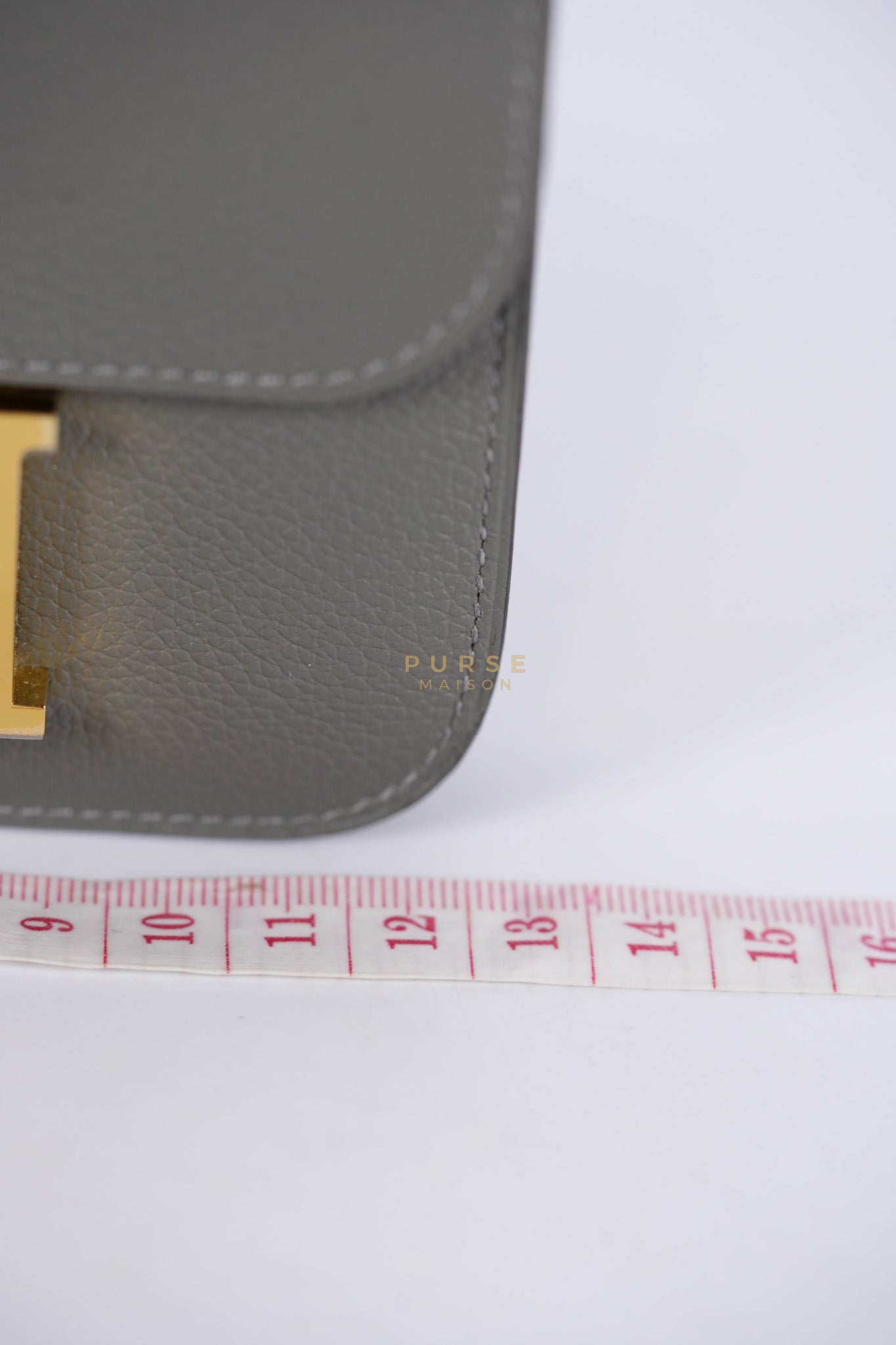 Constance Slim Wallet in Gris Meyer Evercolor Gold Hardware Stamp W(2024)