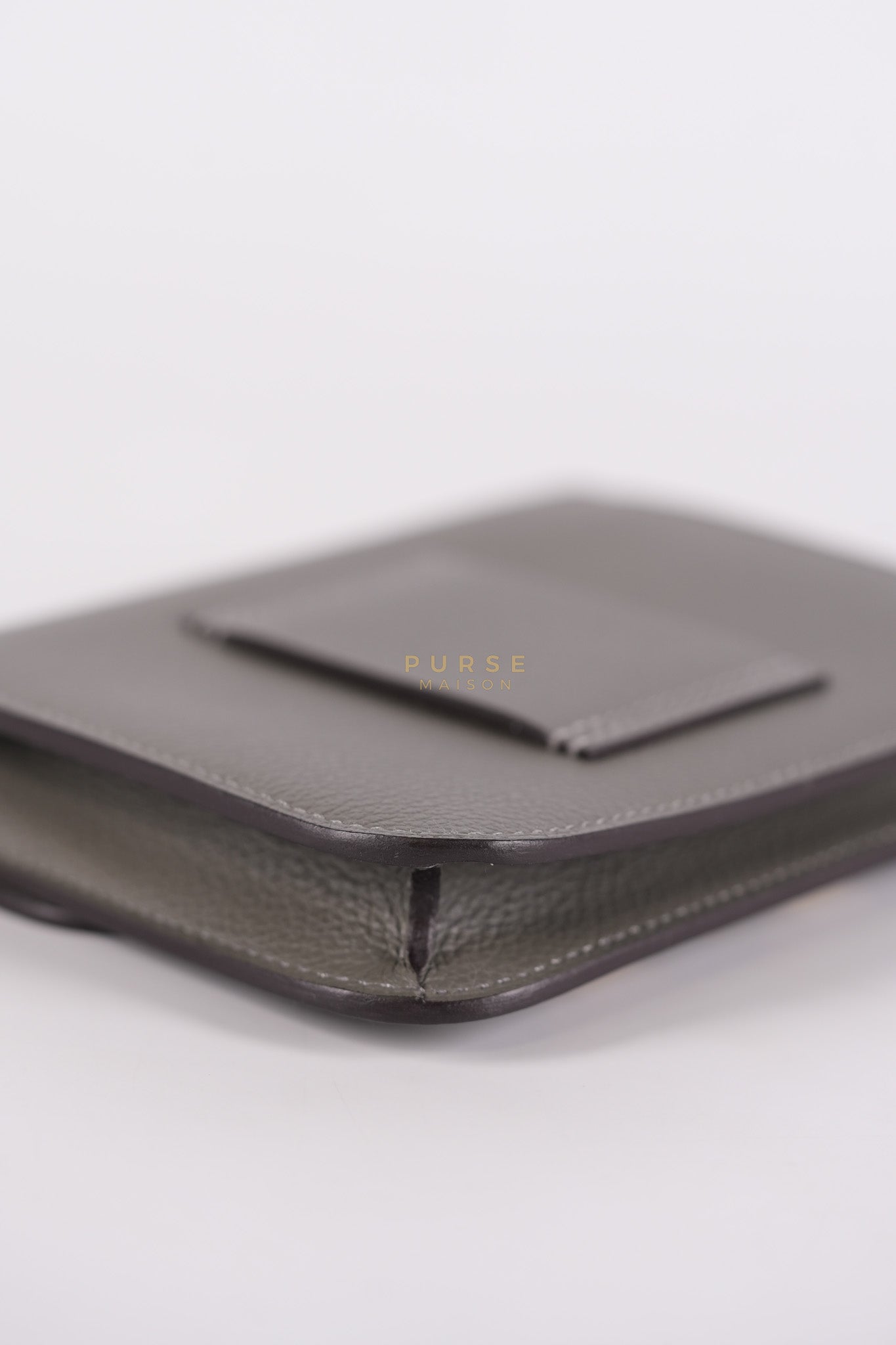 Constance Slim Wallet in Gris Meyer Evercolor Gold Hardware Stamp W(2024)