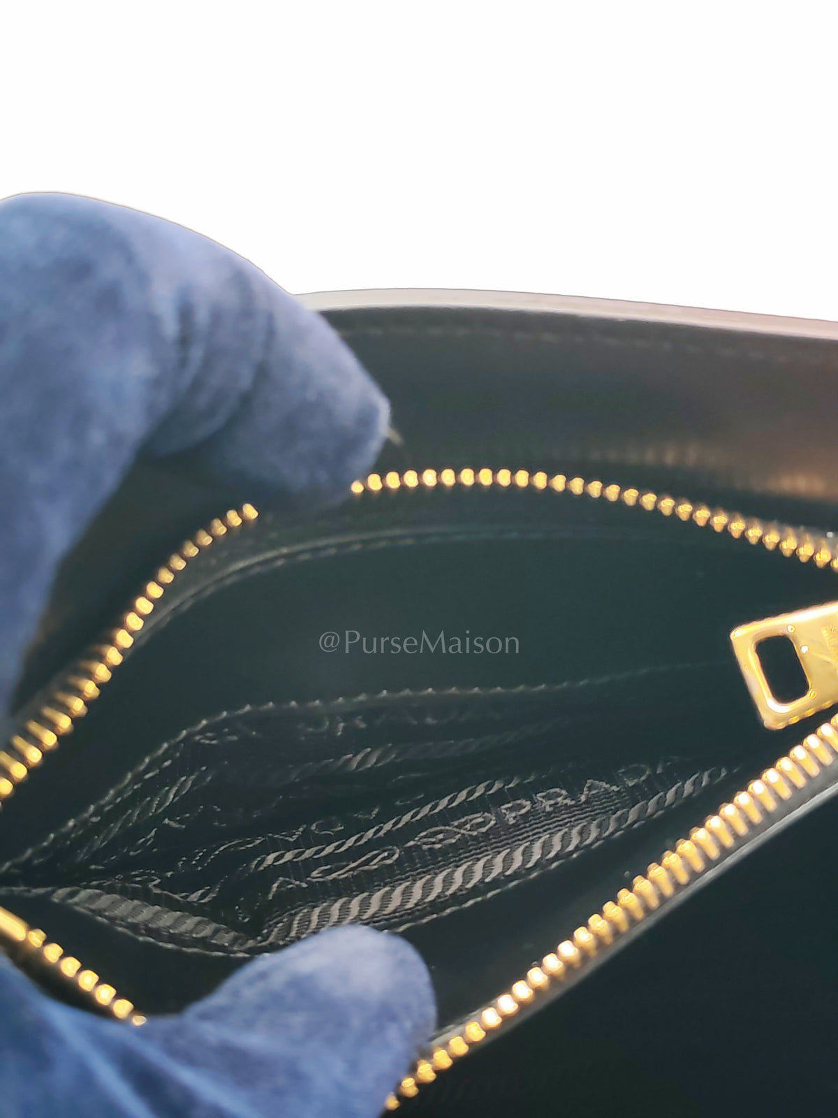 1BA156 Monochrome Bag Small in Black Saffiano Cuir Leater Gold Hardware | Purse Maison Luxury Bags Shop
