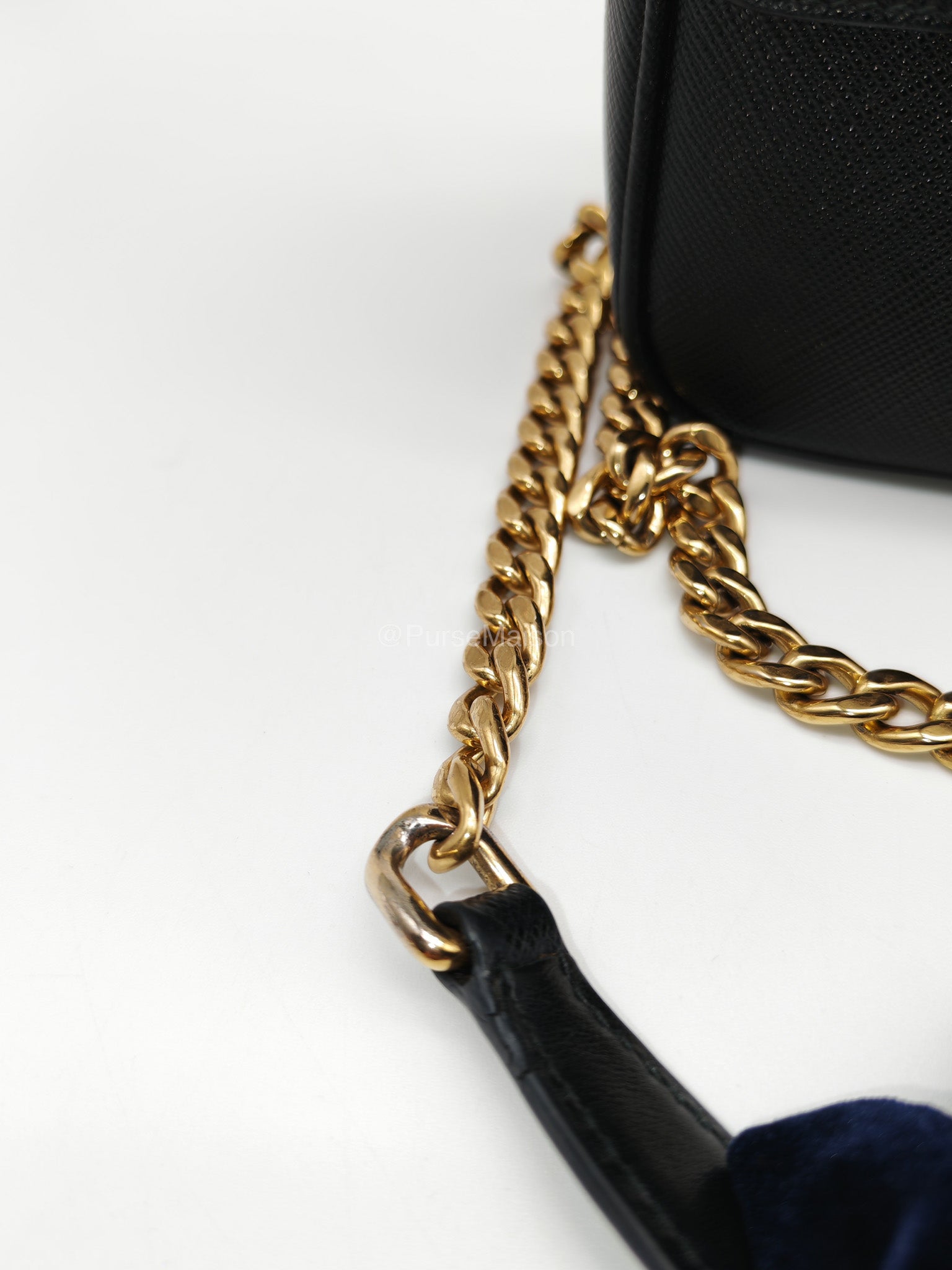 Prada 1BD193 Saffiano Black Pattina Flap Shoulder Bag | Purse Maison Luxury Bags Shop