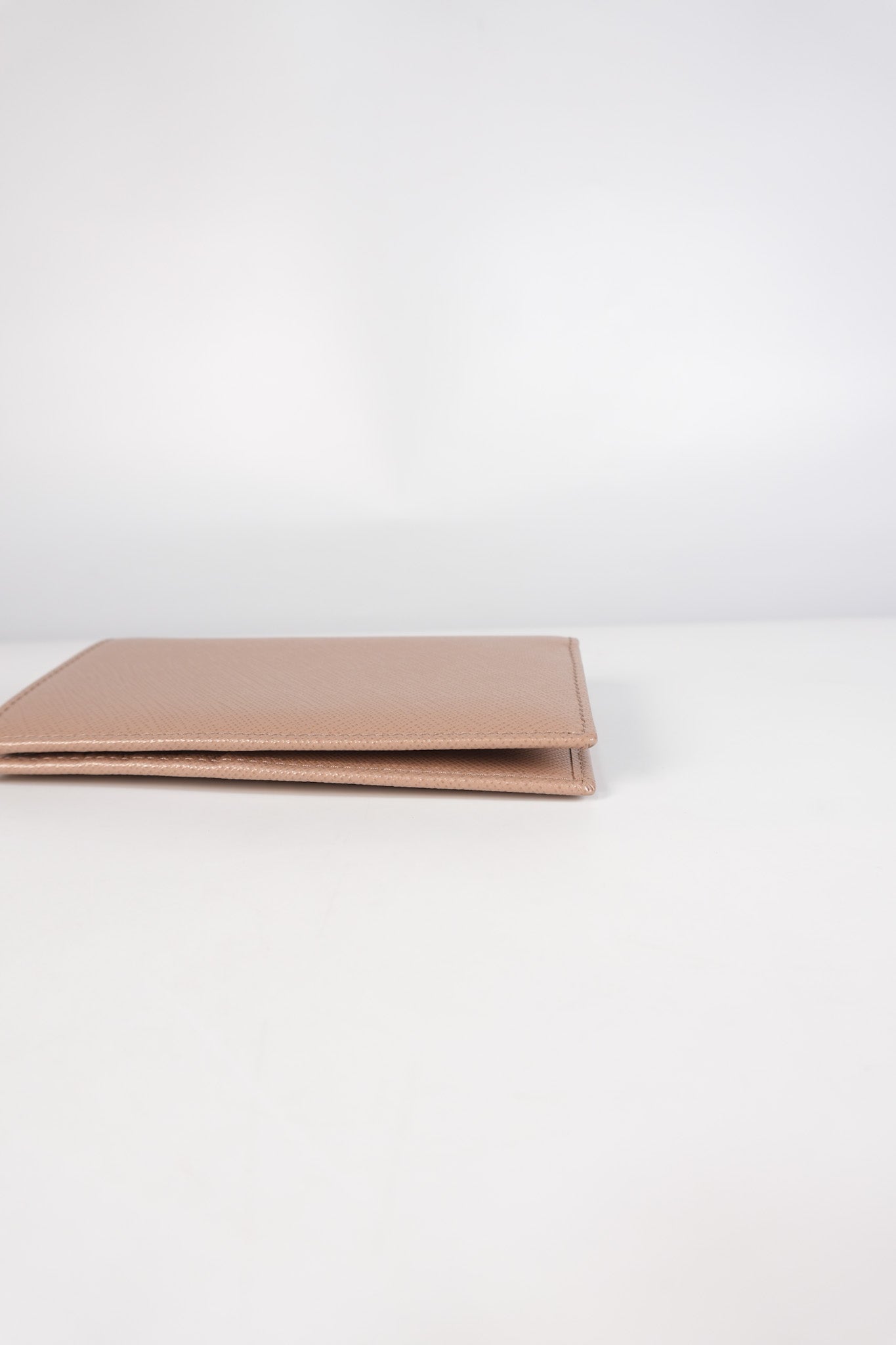 1MV020 Card Holder in Cipria/Beige Saffiano Leather | Purse Maison Luxury Bags Shop