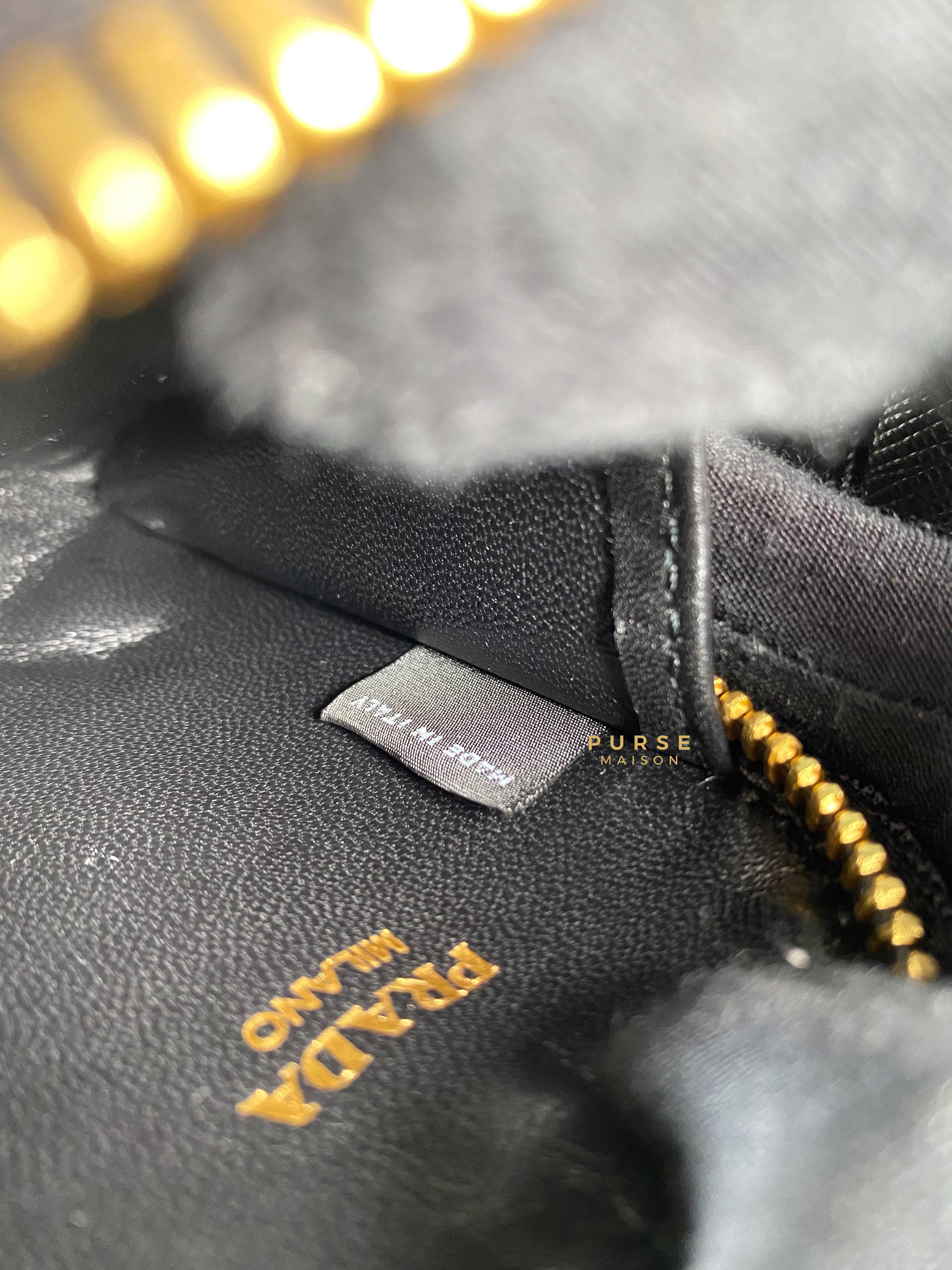 Prada Bandoliera Saffiano Lux Re-edition 2005 Black Shoulder Bag | Purse Maison Luxury Bags Shop