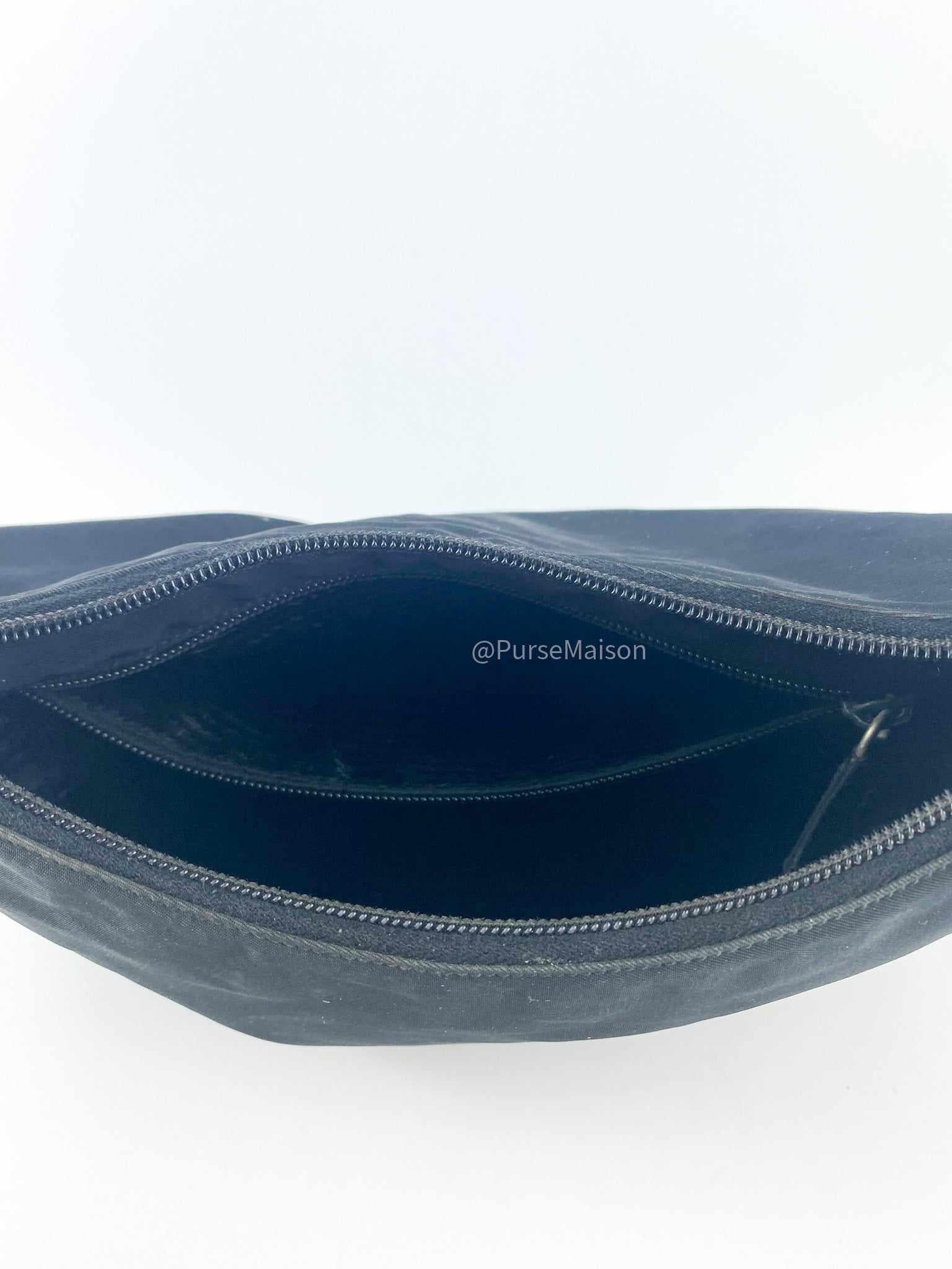 Prada Black Nylon Hand Bag with Transparent Handle