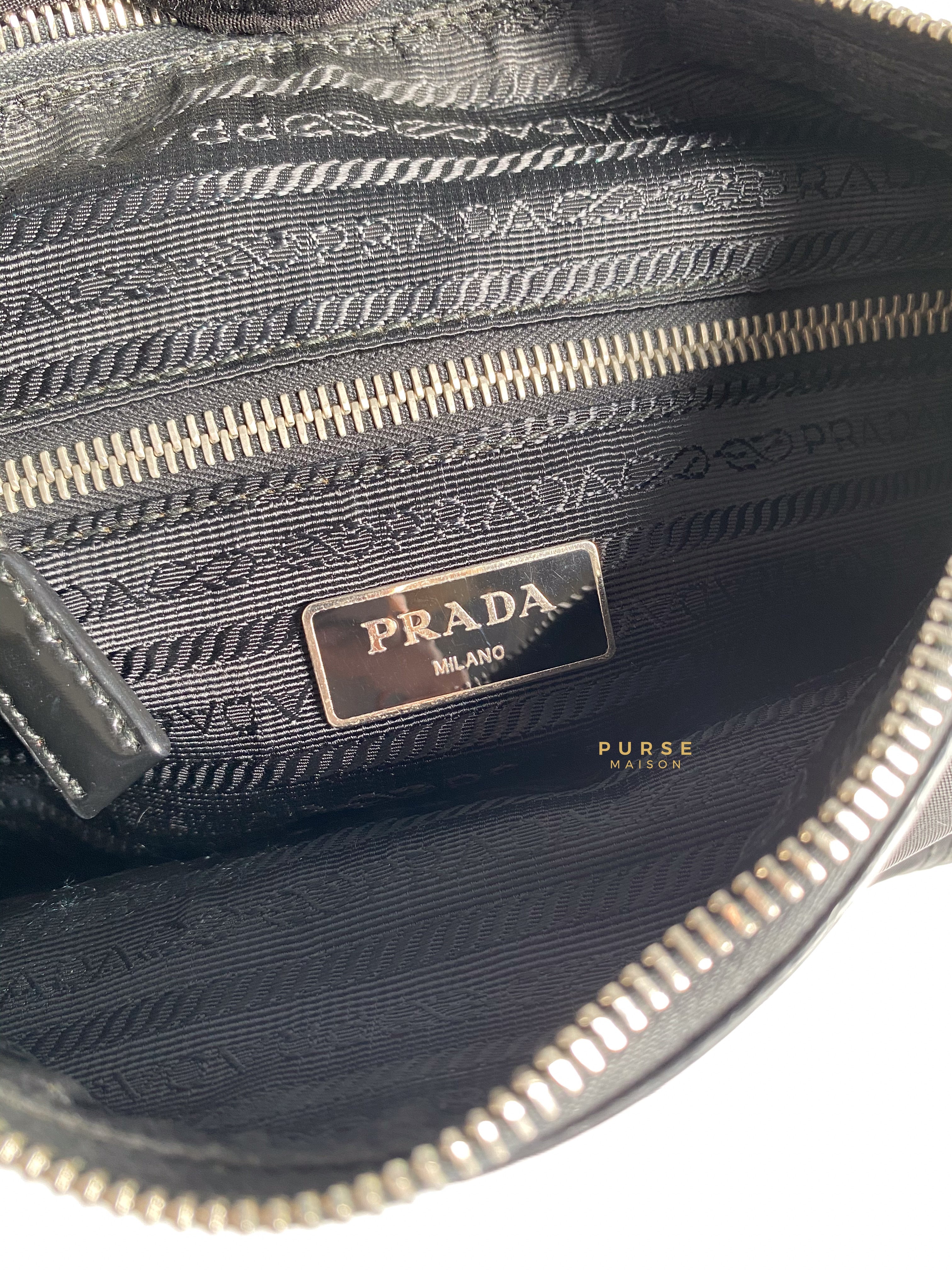Prada BT0715 Tessuto Nylon Messenger Crossbody Bag Nero | Purse Maison Luxury Bags Shop