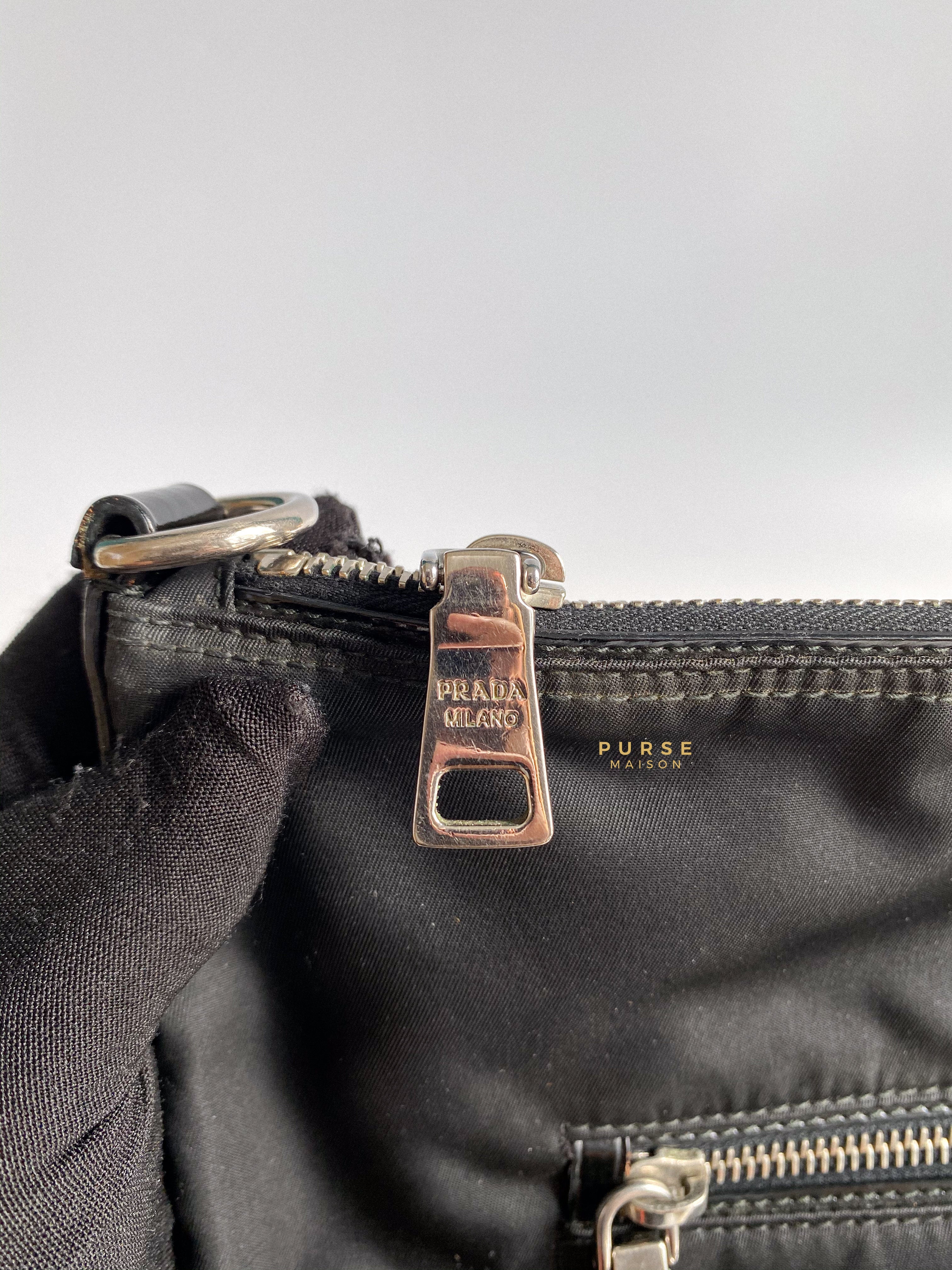 Prada BT0715 Tessuto Nylon Messenger Crossbody Bag Nero | Purse Maison Luxury Bags Shop