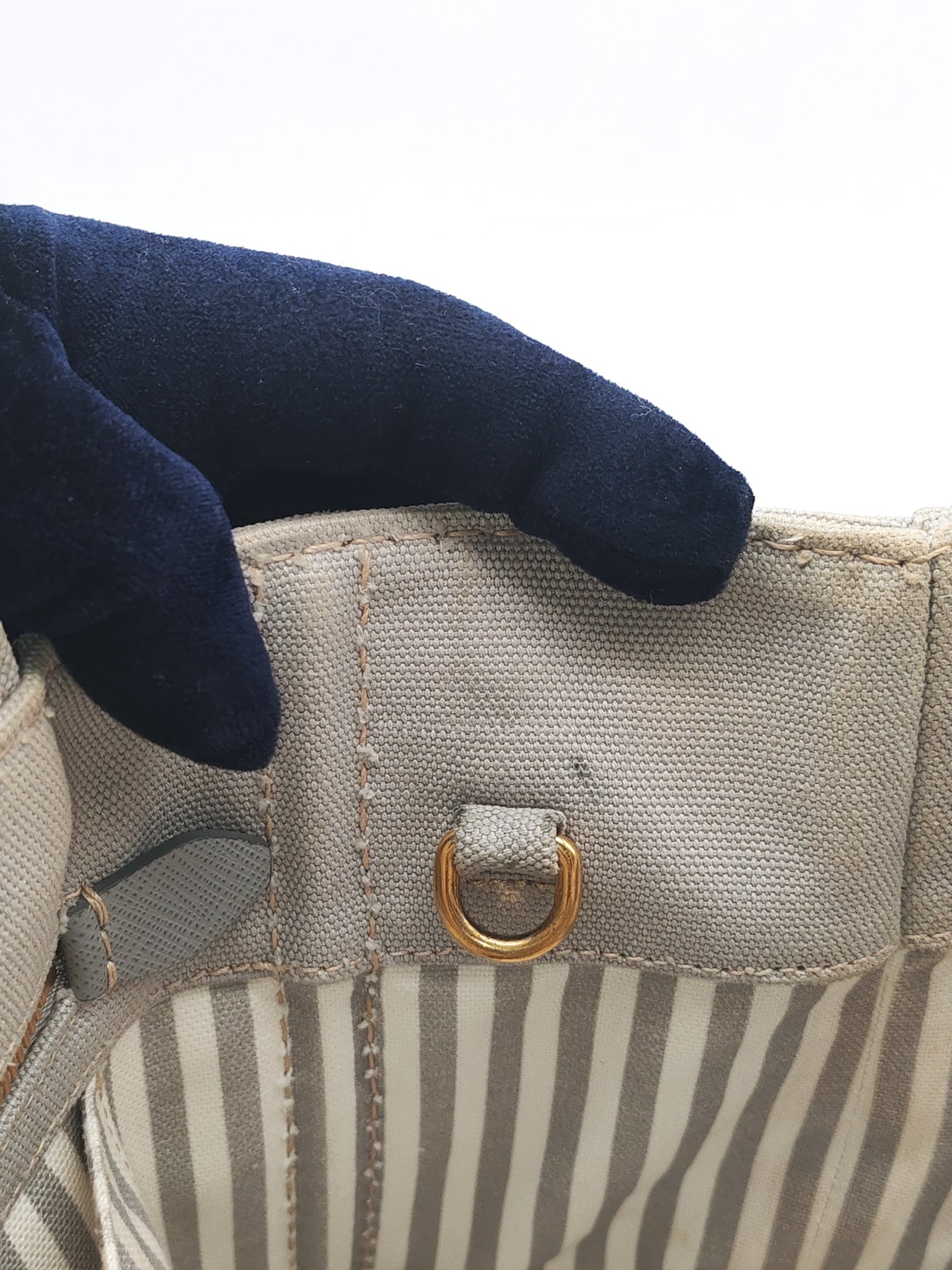 Canapa Canvas Small Tote Bag in Gray & Gold Hardware | Purse Maison Luxury Bags Shop
