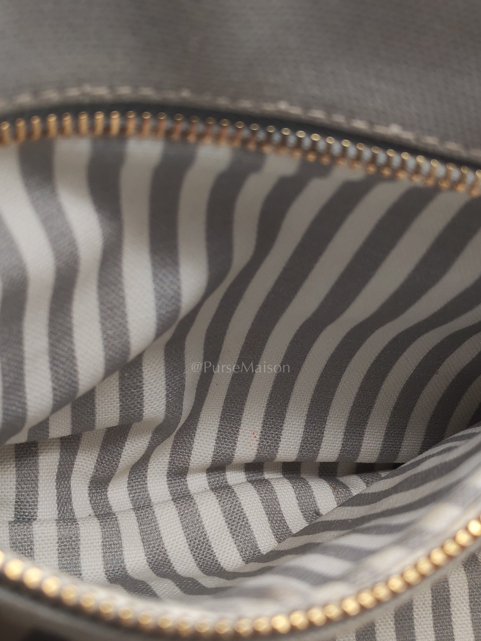 Canapa Canvas Small Tote Bag in Gray & Gold Hardware | Purse Maison Luxury Bags Shop