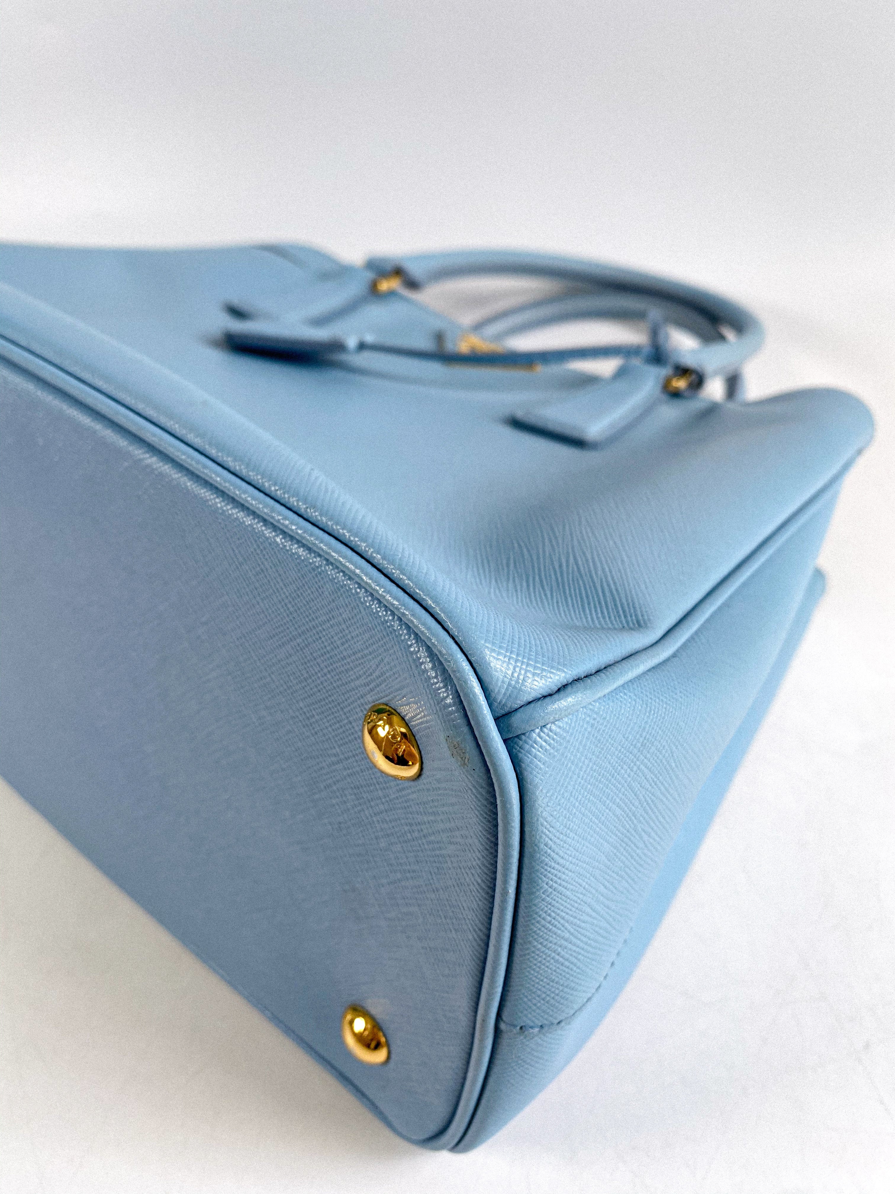 Prada Galleria 1BA874 Single Zip Medium Light Blue (Astrale) Saffiano Lux Bag
