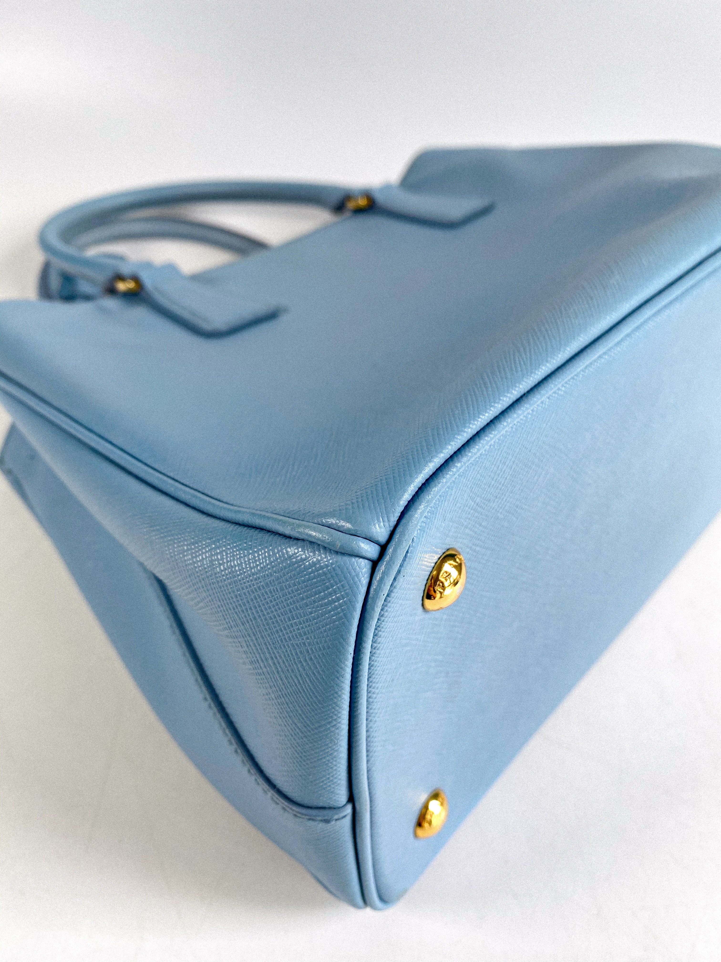 Prada Galleria 1BA874 Single Zip Medium Light Blue (Astrale) Saffiano Lux Bag