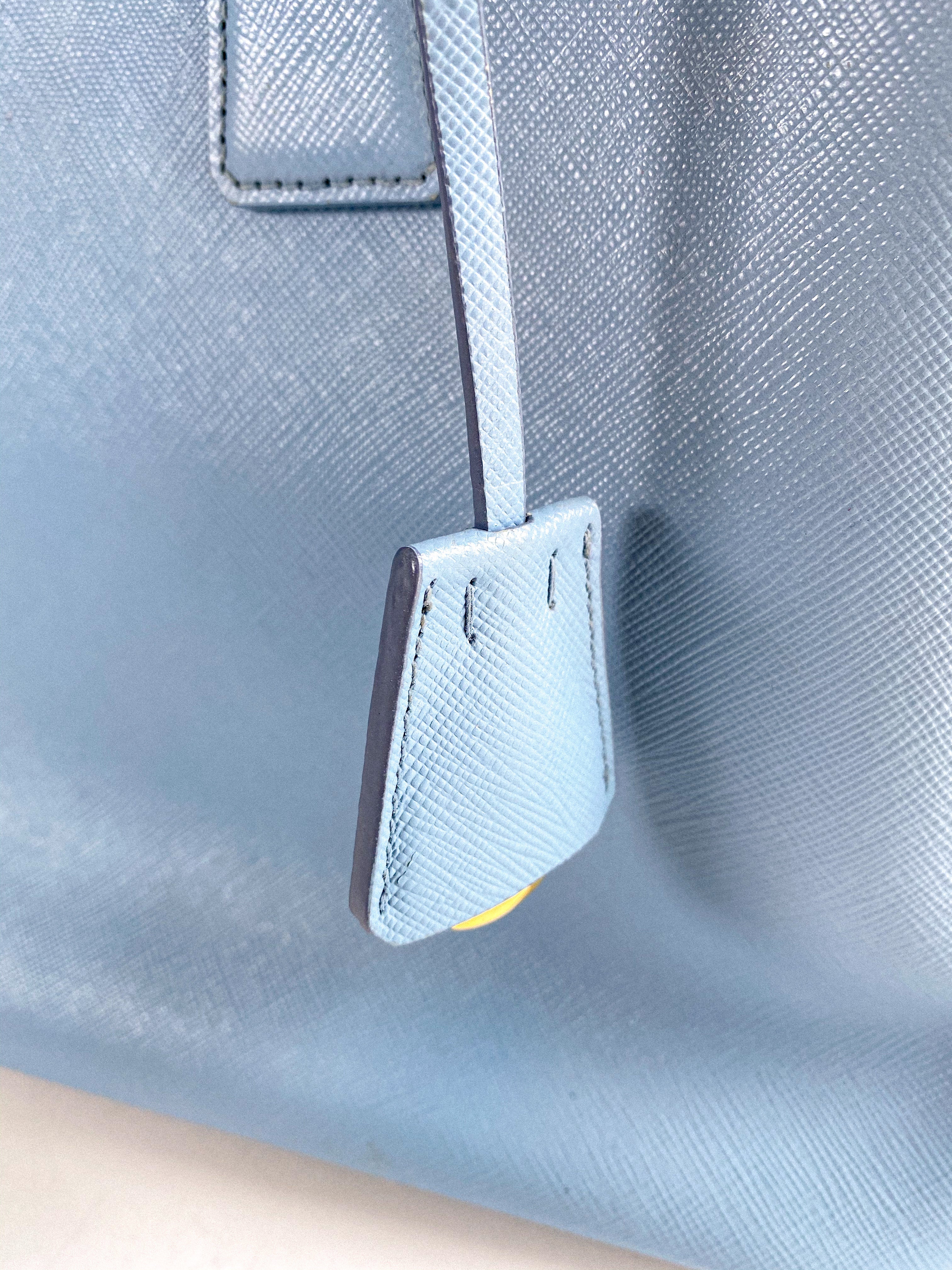 Prada Galleria 1BA874 Single Zip Medium Light Blue (Astrale) Saffiano Lux Bag