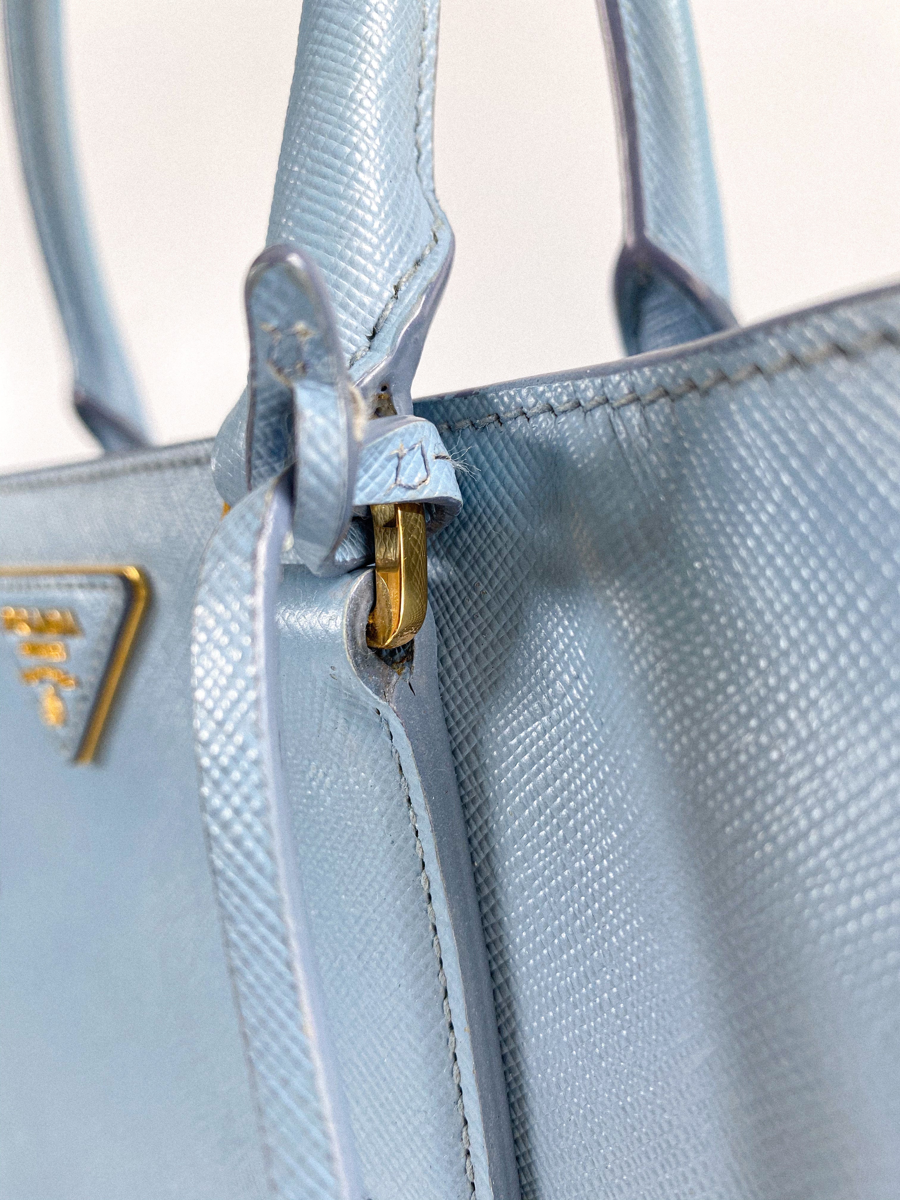 Prada Galleria 1BA874 Single Zip Medium Light Blue (Astrale) Saffiano Lux Bag