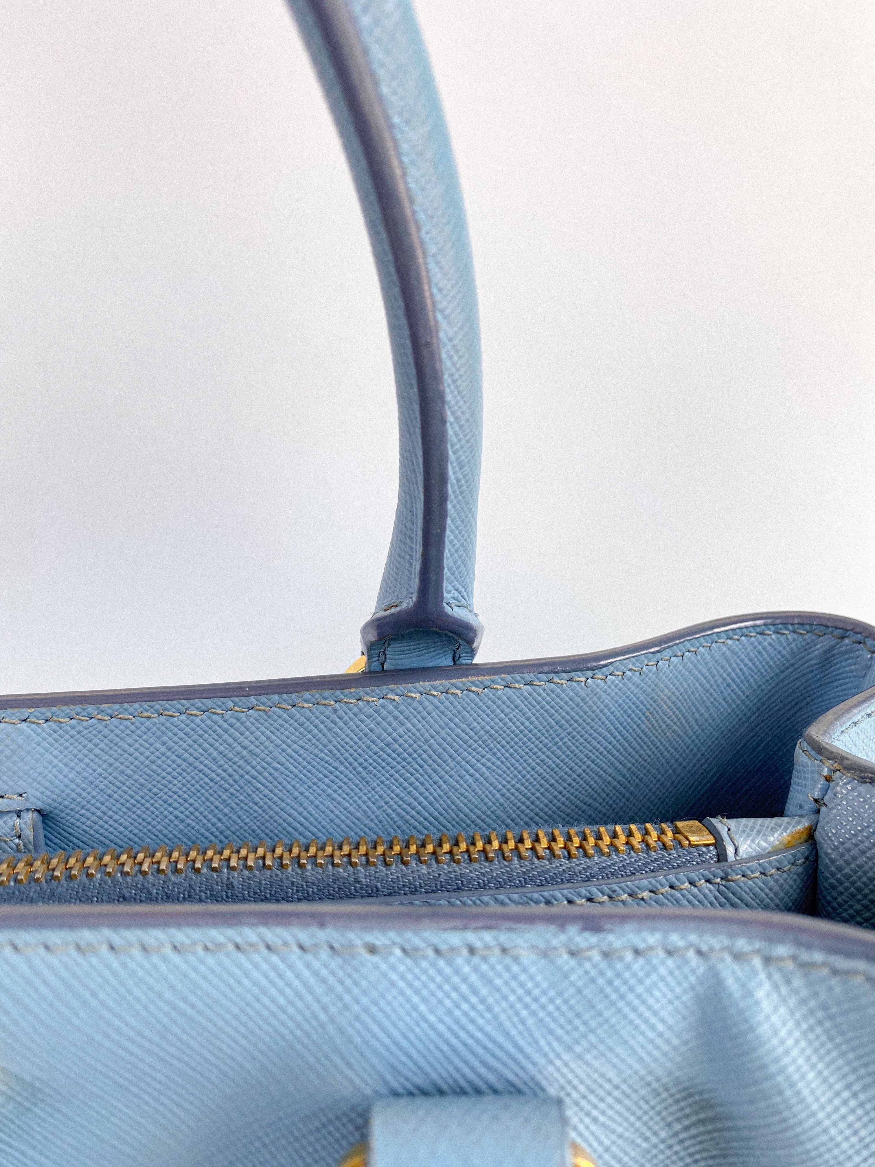 Prada Galleria 1BA874 Single Zip Medium Light Blue (Astrale) Saffiano Lux Bag