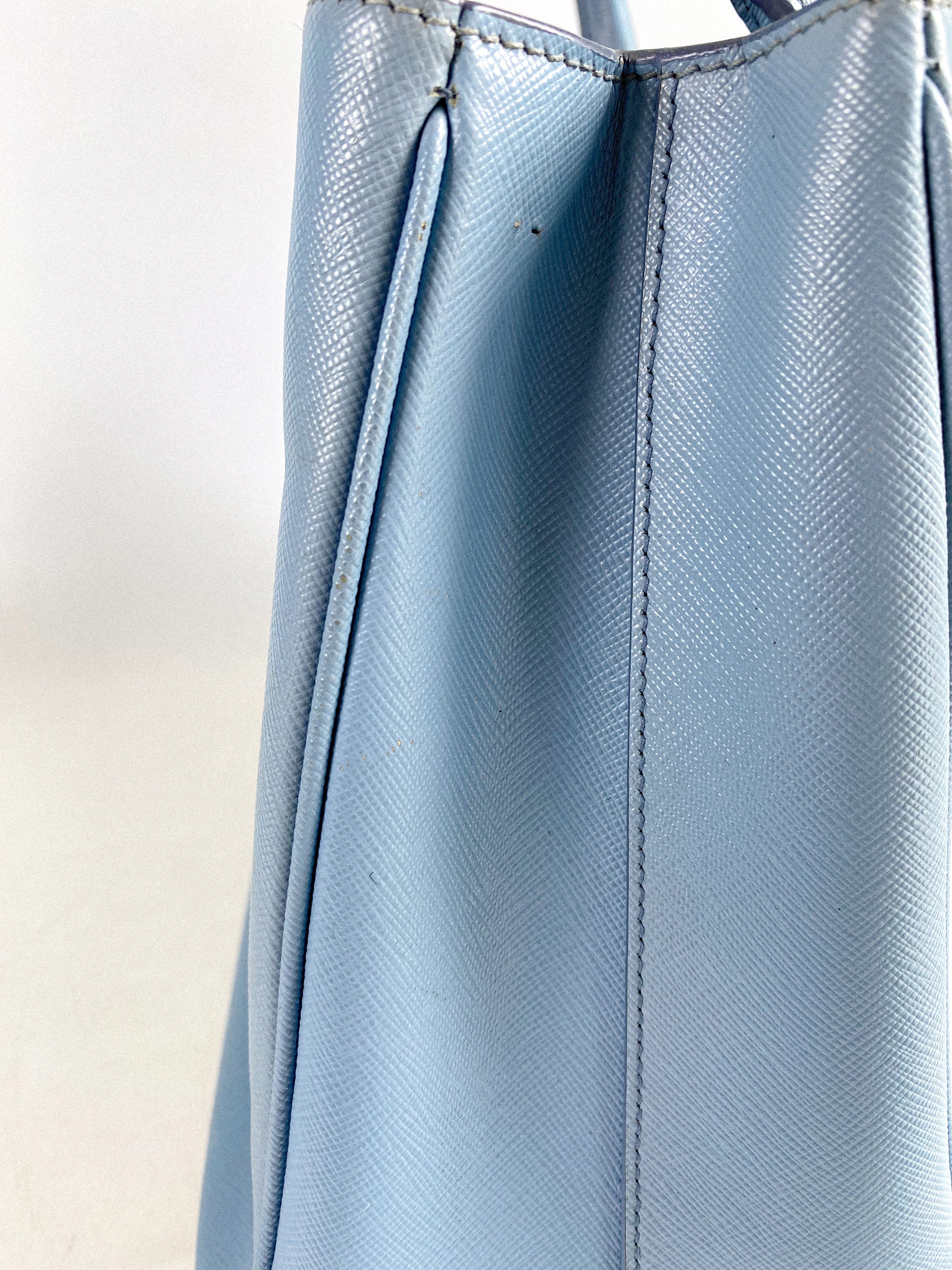 Prada Galleria 1BA874 Single Zip Medium Light Blue (Astrale) Saffiano Lux Bag