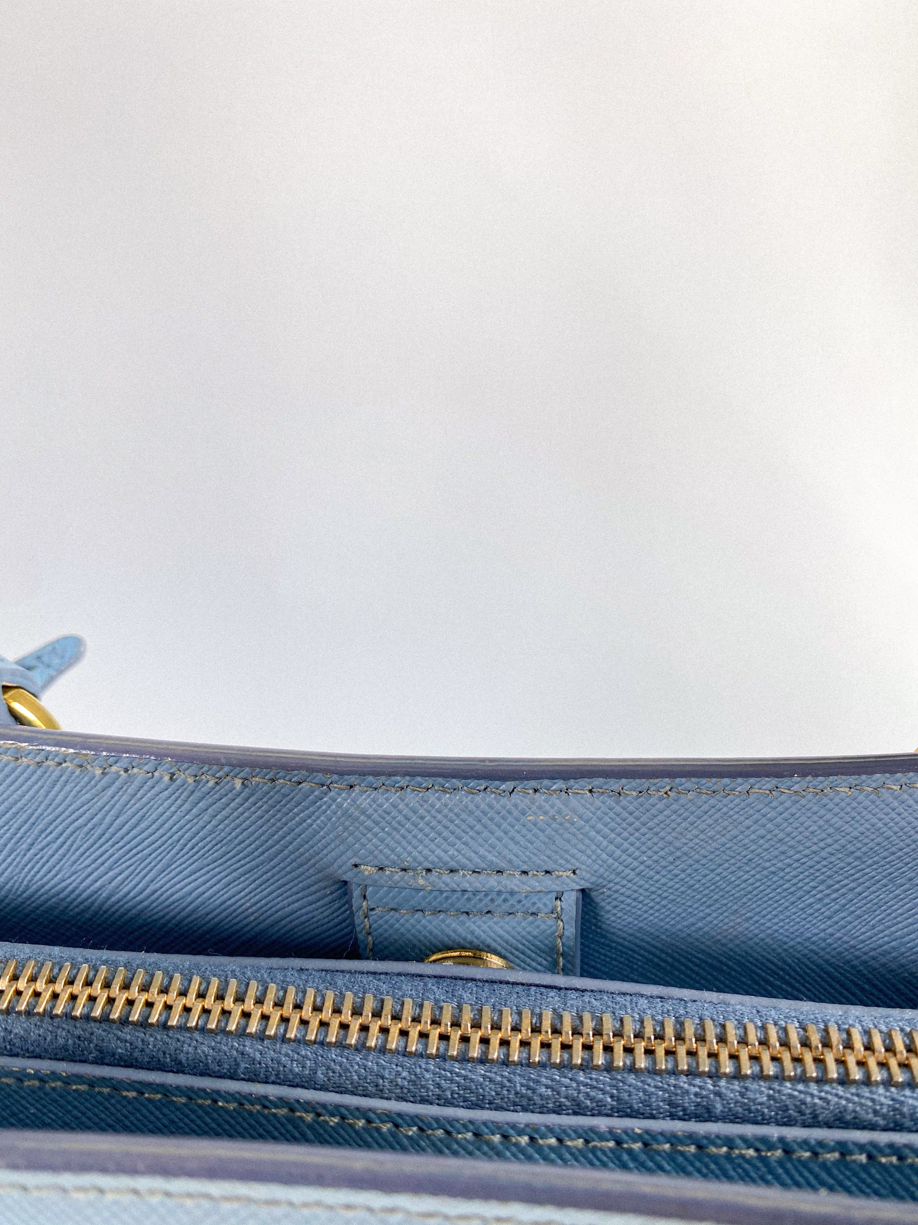 Prada Galleria 1BA874 Single Zip Medium Light Blue (Astrale) Saffiano Lux Bag