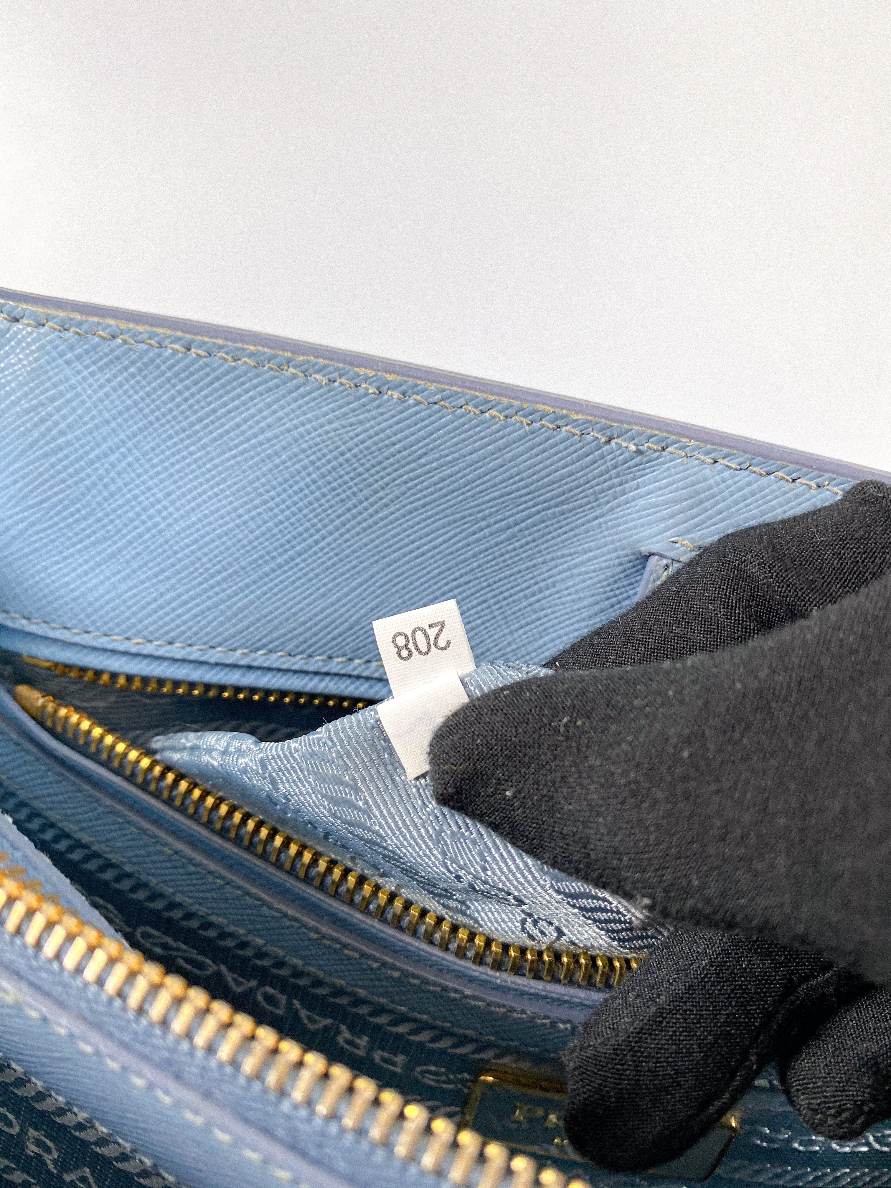 Prada Galleria 1BA874 Single Zip Medium Light Blue (Astrale) Saffiano Lux Bag