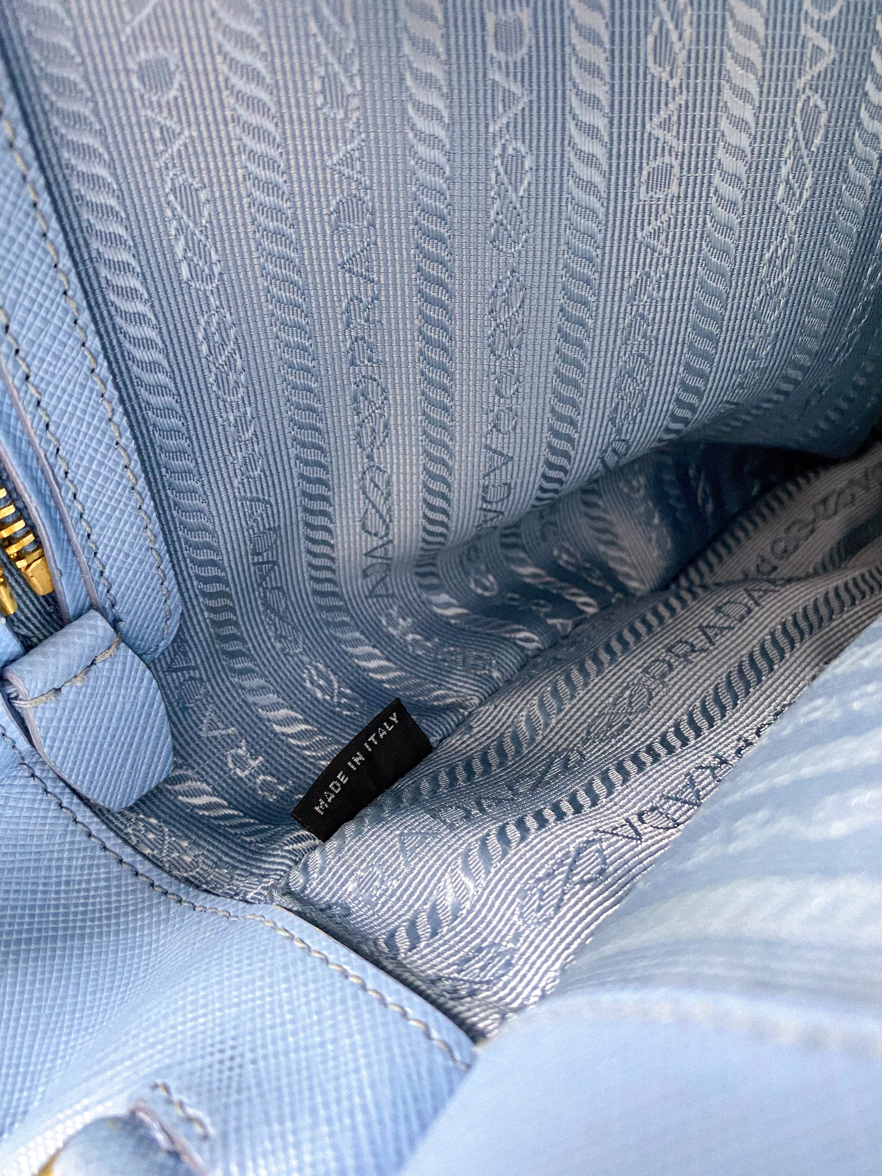 Prada Galleria 1BA874 Single Zip Medium Light Blue (Astrale) Saffiano Lux Bag