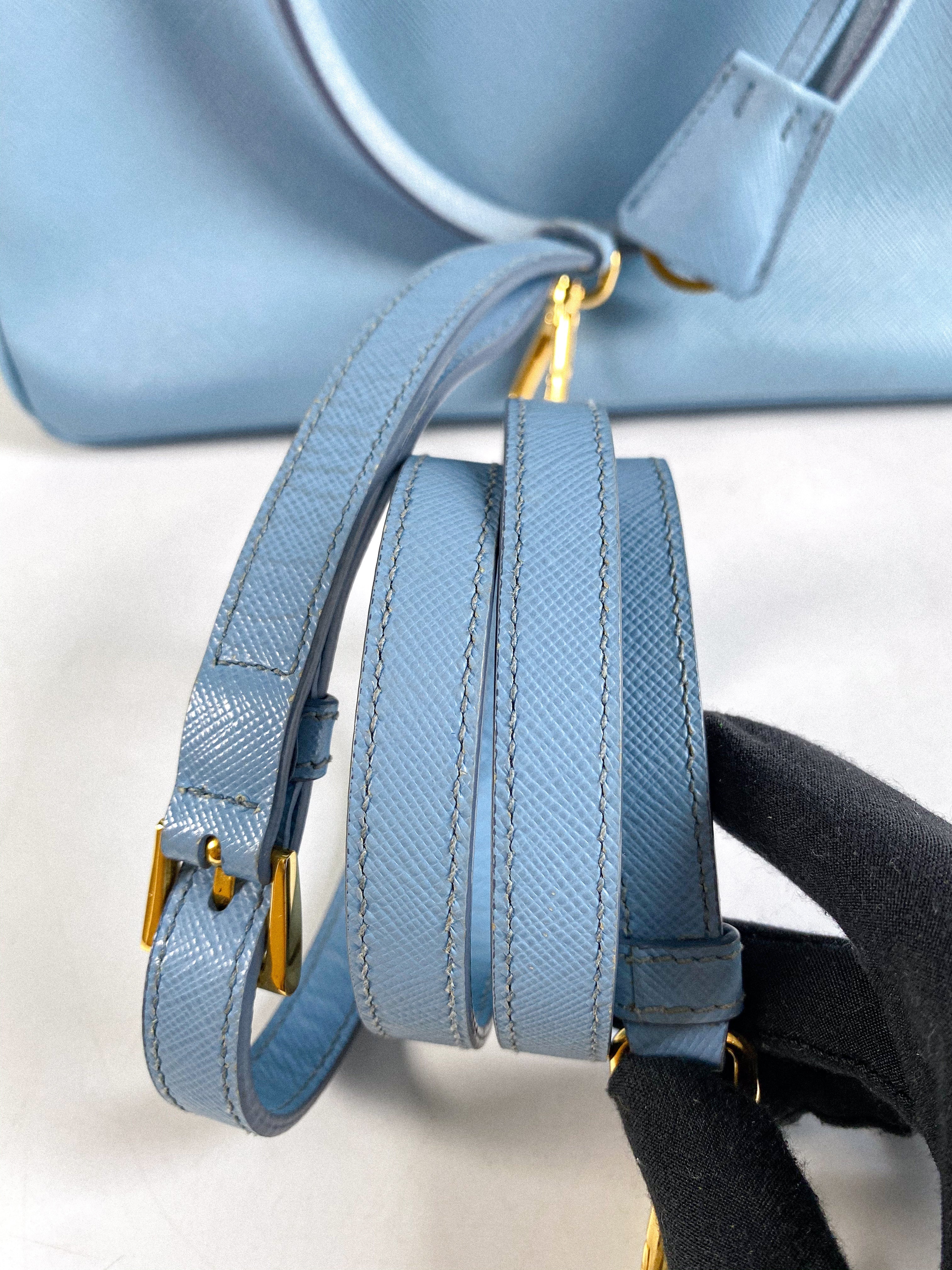 Prada Galleria 1BA874 Single Zip Medium Light Blue (Astrale) Saffiano Lux Bag