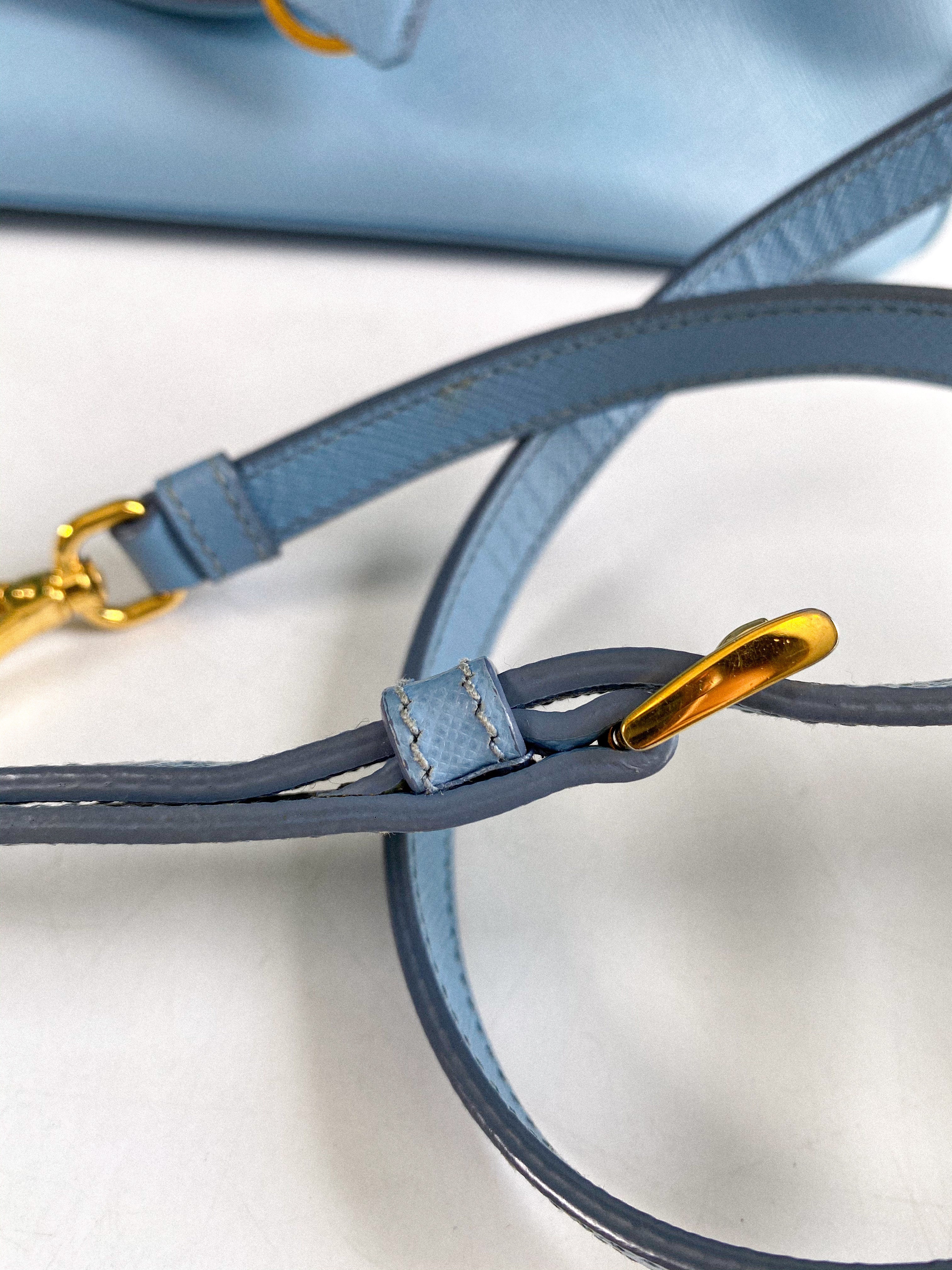 Prada Galleria 1BA874 Single Zip Medium Light Blue (Astrale) Saffiano Lux Bag