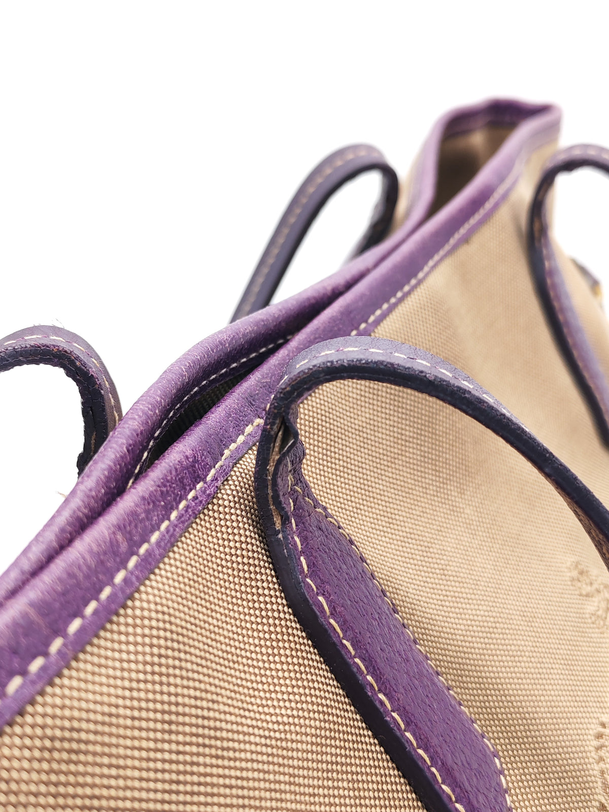 Prada Logo Jacquard Canvas in Brown Tote Bag | Purse Maison Luxury Bags Shop