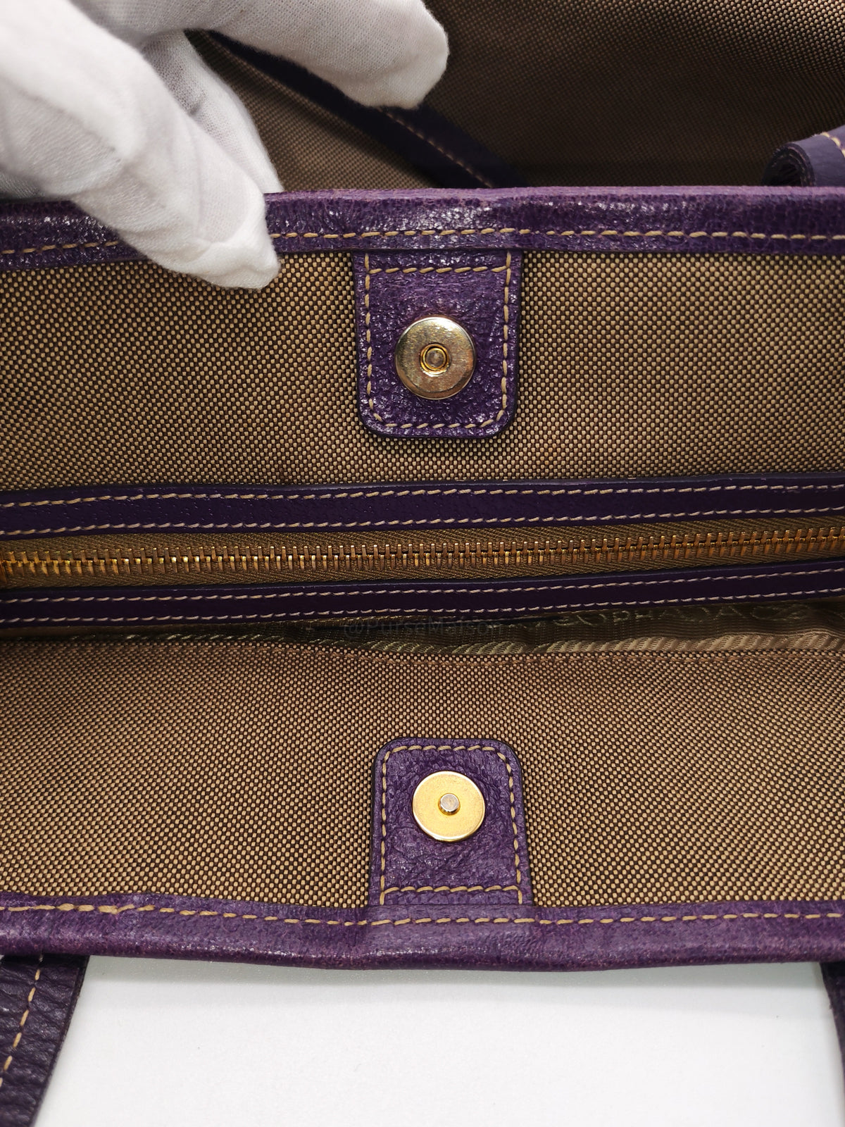 Prada Logo Jacquard Canvas in Brown Tote Bag | Purse Maison Luxury Bags Shop