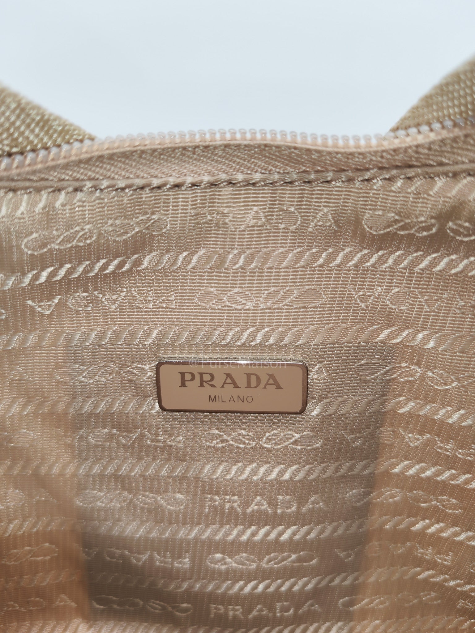 Re-Edition 2000 Mini Bag in Beige Tessuto Nylon Canvas | Purse Maison Luxury Bags Shop