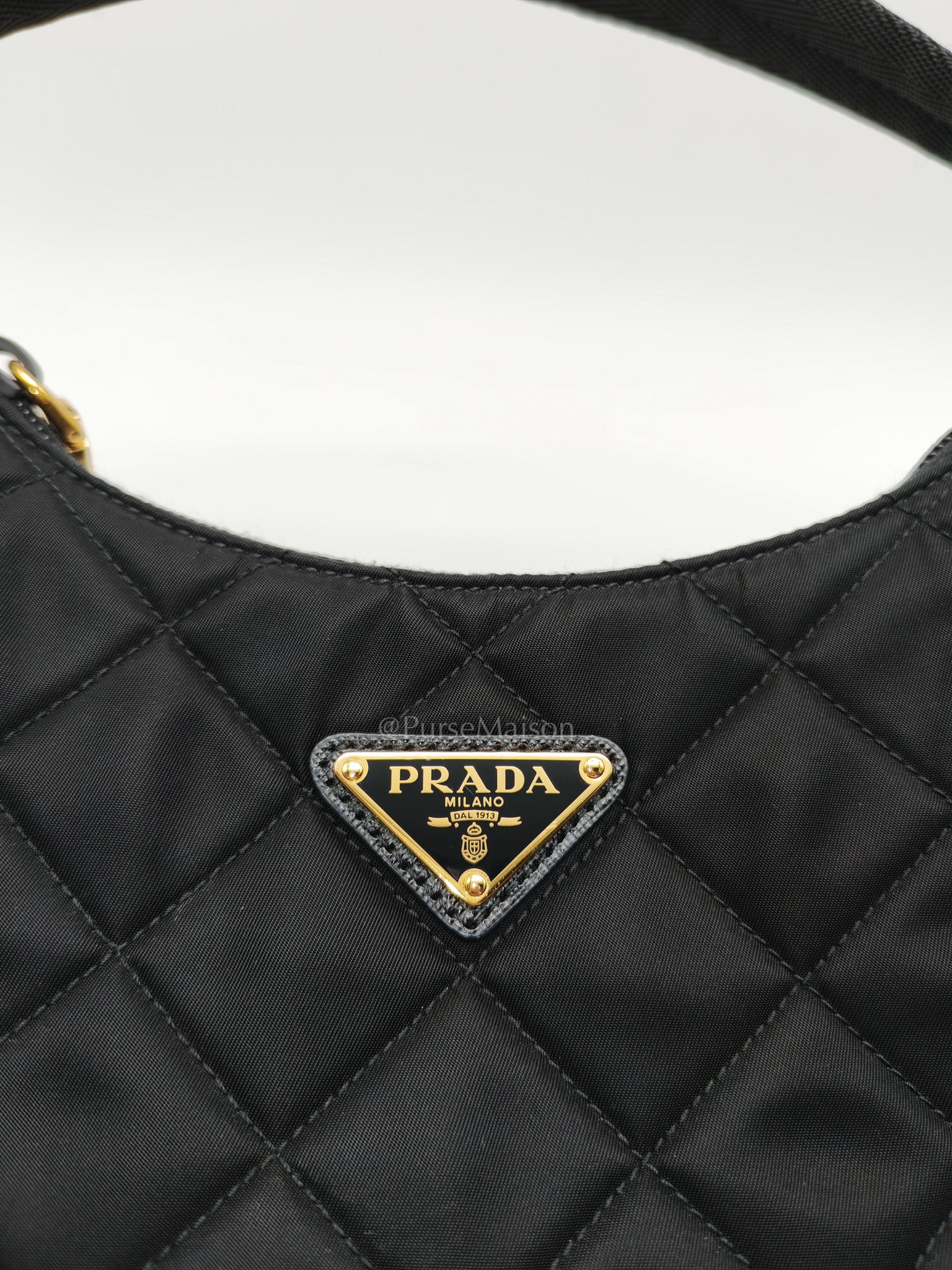 Prada Re-edition in Black Tessuto Nylon Quilted Canvas | Purse Maison Luxury Bags Shop