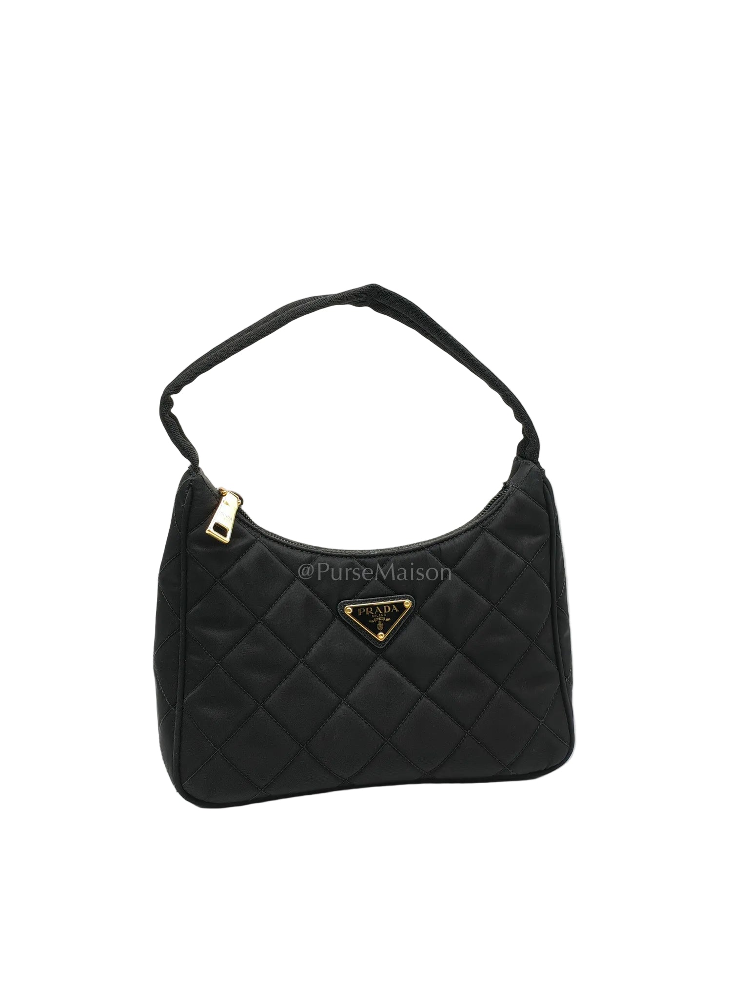 Prada Re-edition in Black Tessuto Nylon Quilted Canvas | Purse Maison Luxury Bags Shop
