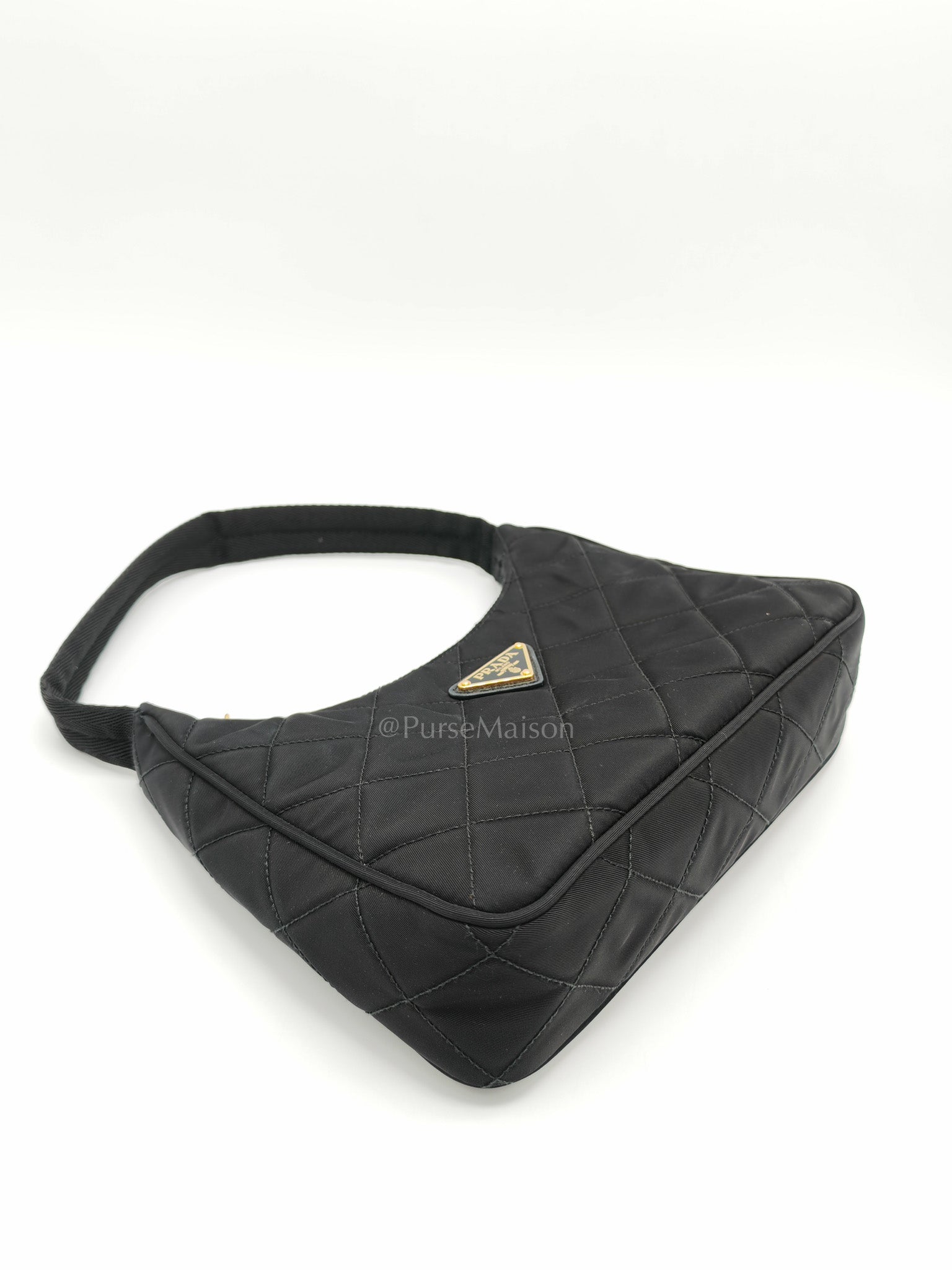 Prada Re-edition in Black Tessuto Nylon Quilted Canvas | Purse Maison Luxury Bags Shop