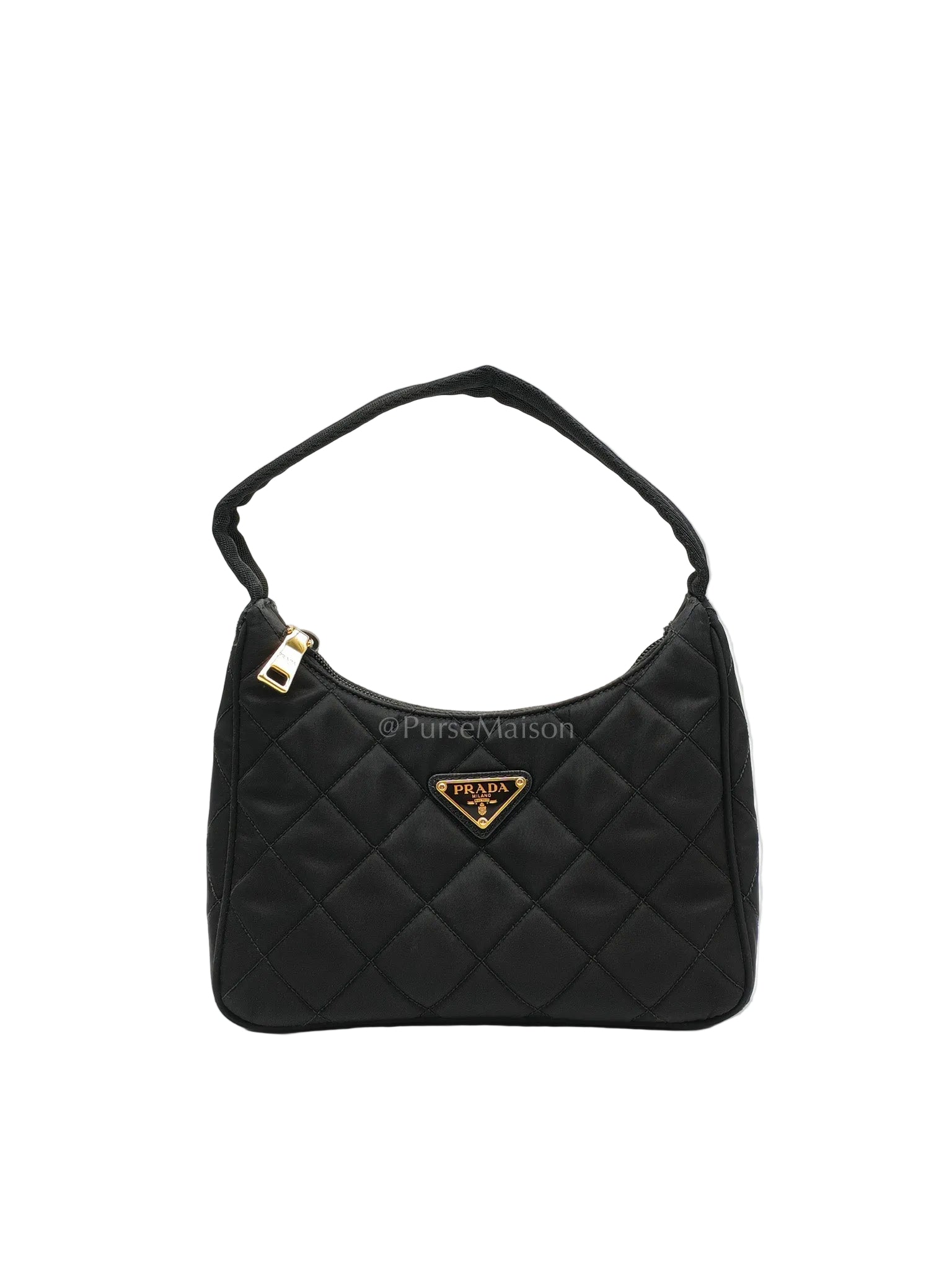 Prada Re-edition in Black Tessuto Nylon Quilted Canvas | Purse Maison Luxury Bags Shop