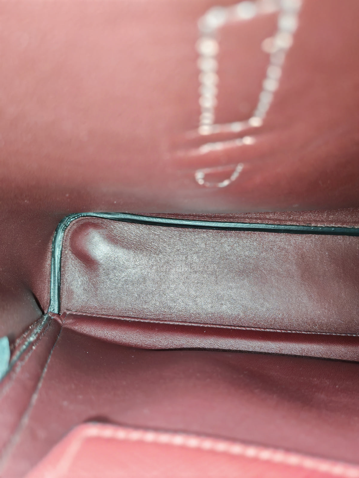 Prada Saffiano Cuir Double Bag in Burgundy Saffiano Leather and Silver Hardware | Purse Maison Luxury Bags Shop