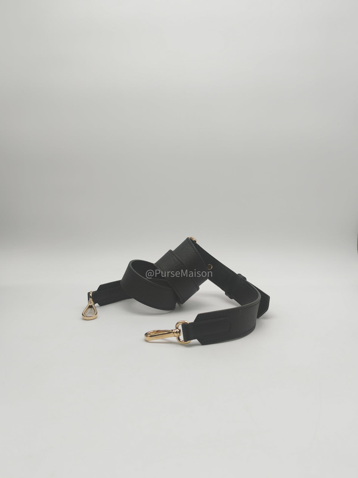 Prada Saffiano Lux Embossed Logo Medium Shoulder Tote Bag in Black Calfskin Leather and Gold Hardware | Purse Maison Luxury Bags Shop