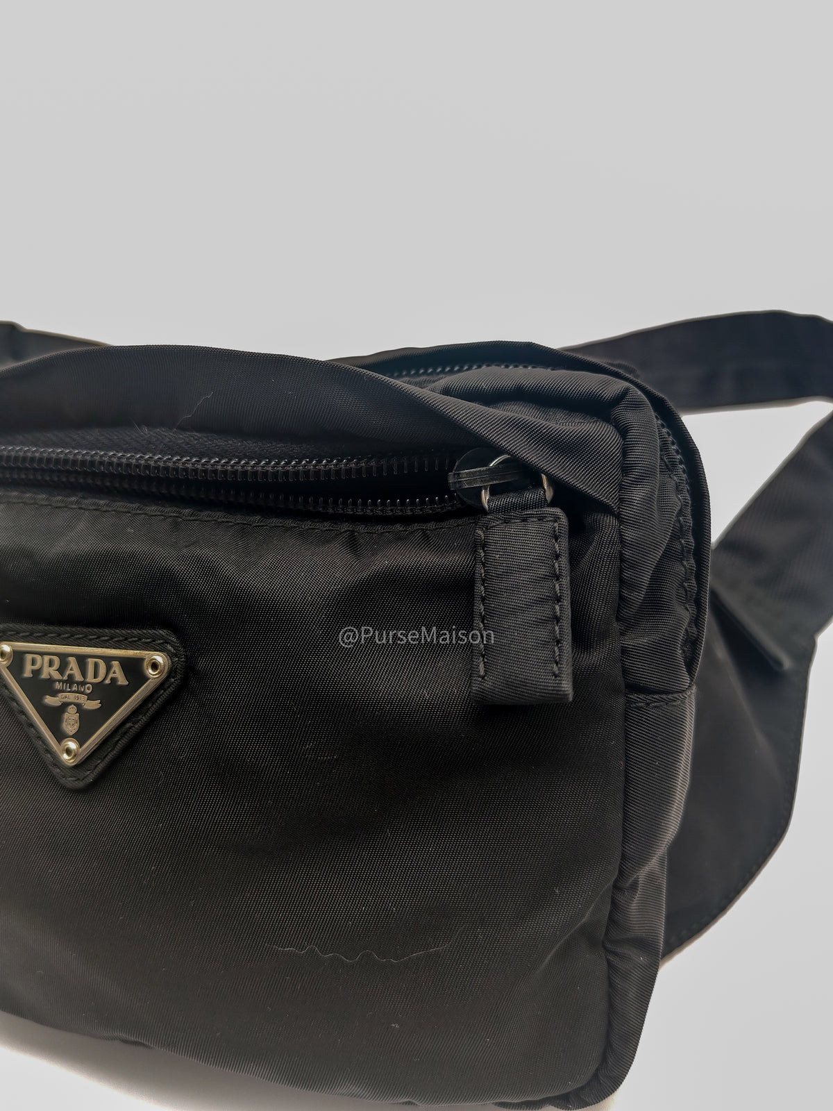 Prada Tessuto nylon Multi-Pocket Belt Bag in Triangle Logo Plaque | Purse Maison Luxury Bags Shop