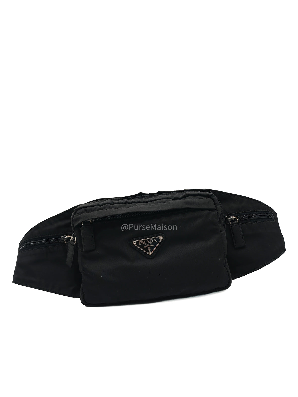 Prada Tessuto nylon Multi-Pocket Belt Bag in Triangle Logo Plaque | Purse Maison Luxury Bags Shop