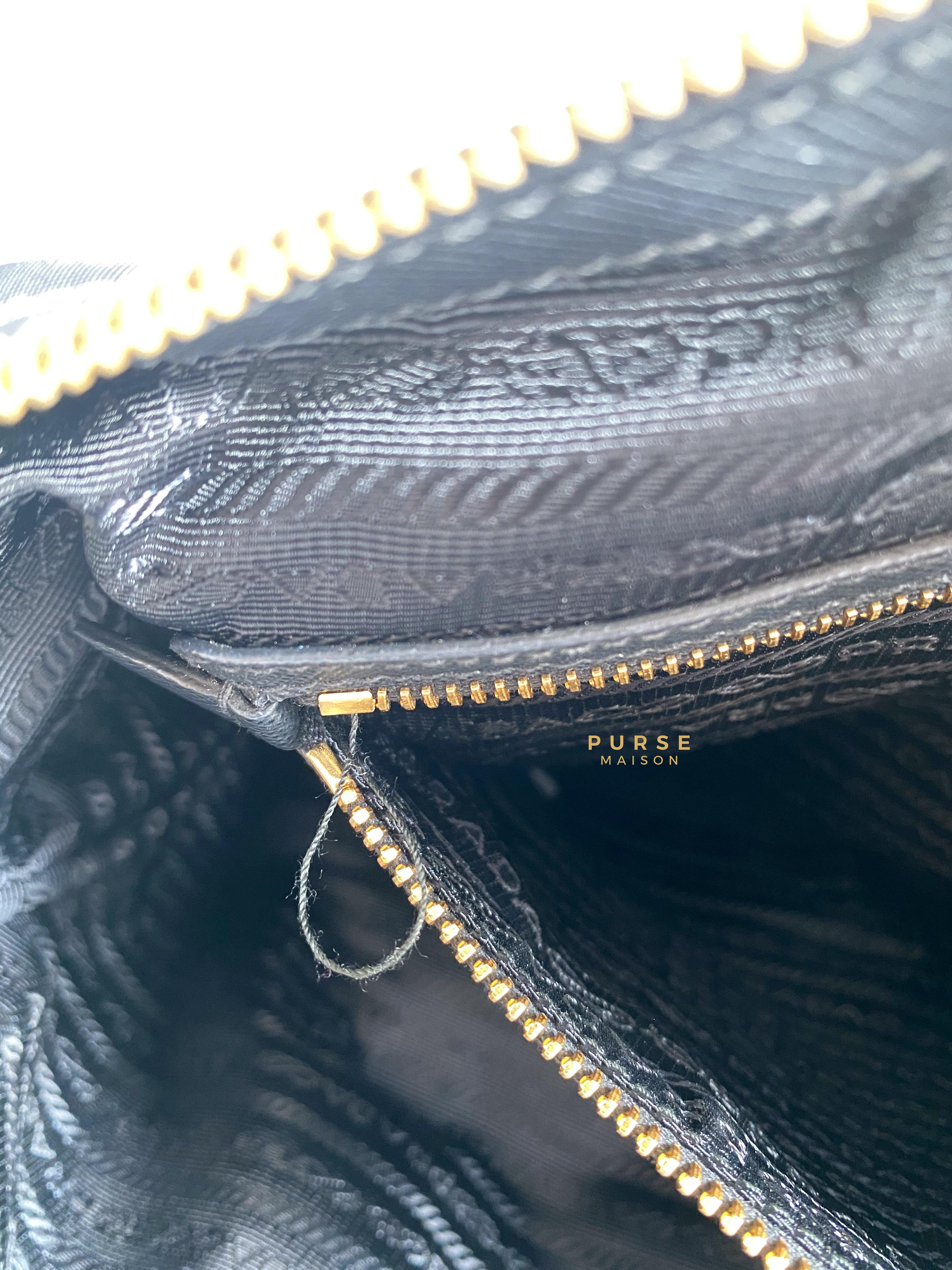 Prada Tessuto Saffiano Nylon Black Tote Bag | Purse Maison Luxury Bags Shop