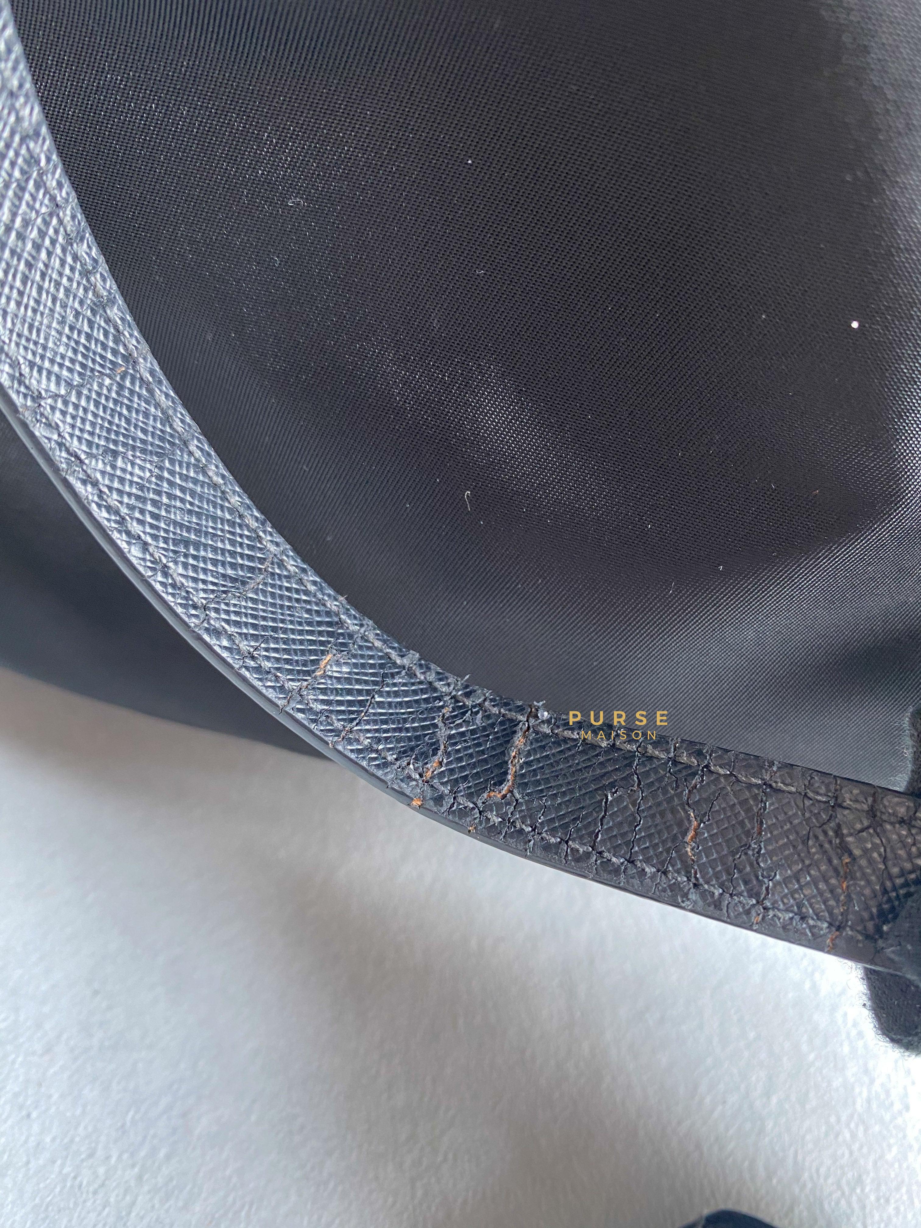 Prada Tessuto Saffiano Nylon Black Tote Bag | Purse Maison Luxury Bags Shop