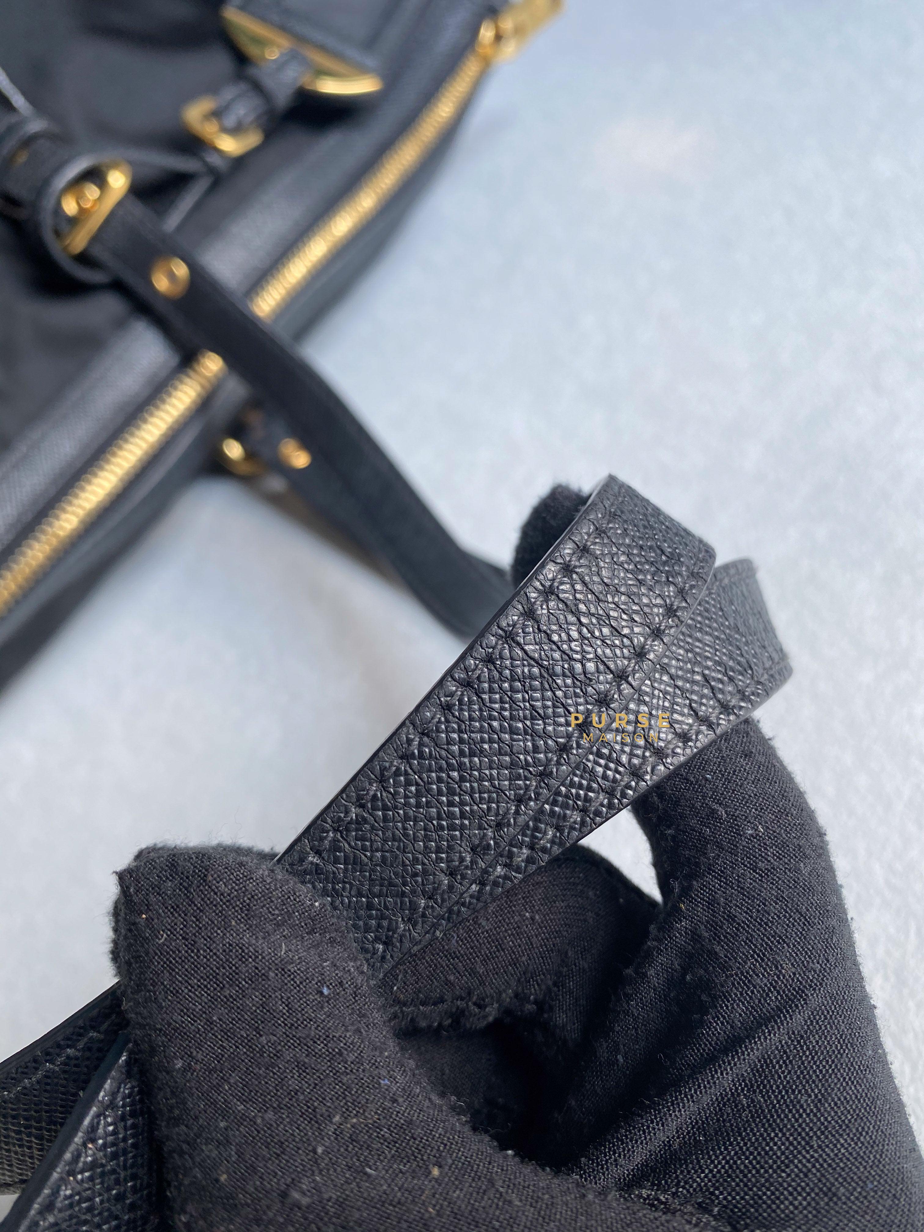 Prada Tessuto Saffiano Nylon Black Tote Bag | Purse Maison Luxury Bags Shop