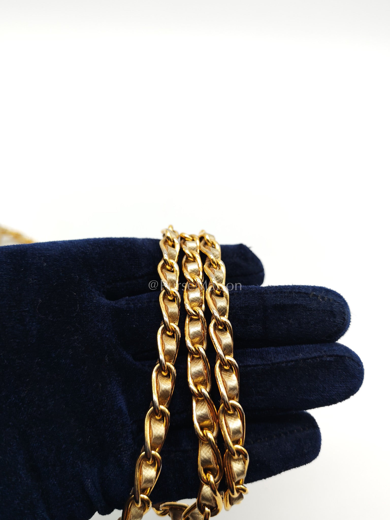 Prada Wallet on Chain Metal Oro in Gold Saffiano Leather and Gold Hardware | Purse Maison Luxury Bags Shop