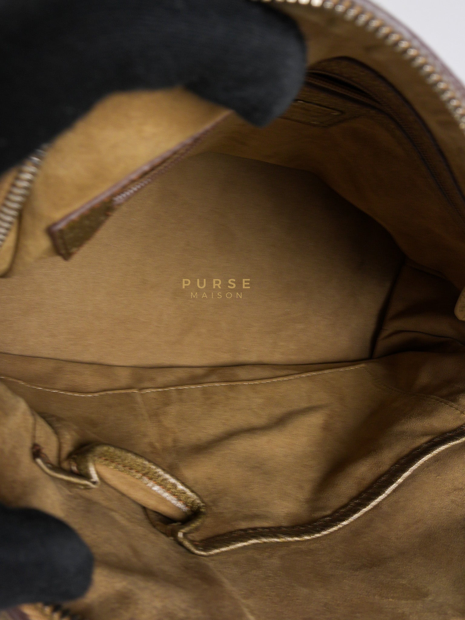 Princess Lion Boston Bag in White Coated Canvas & Leather | Purse Maison Luxury Bags Shop