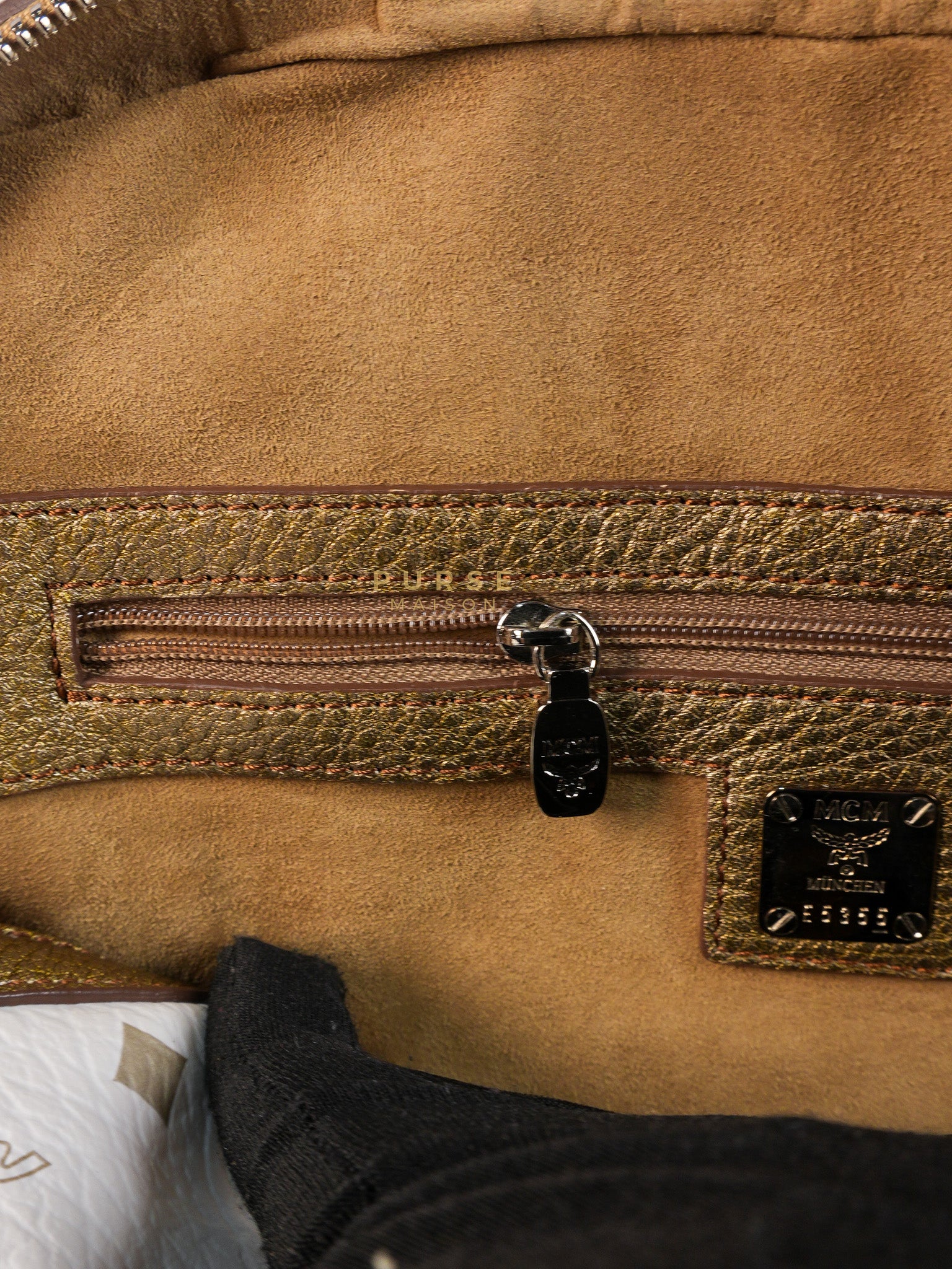 Princess Lion Boston Bag in White Coated Canvas & Leather | Purse Maison Luxury Bags Shop