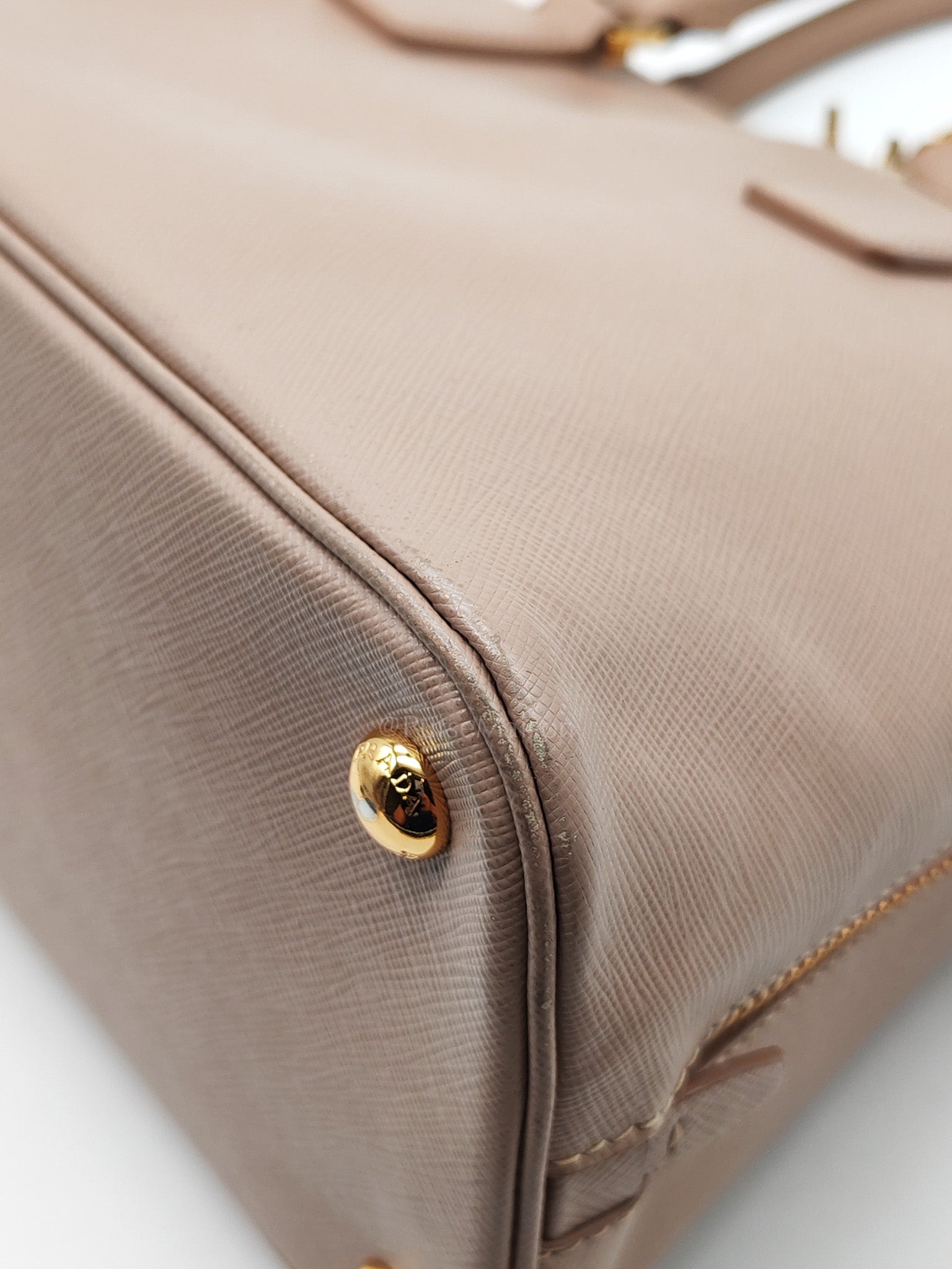 Promenade Bag Medium in Beige Saffiano Lux Leather | Purse Maison Luxury Bags Shop