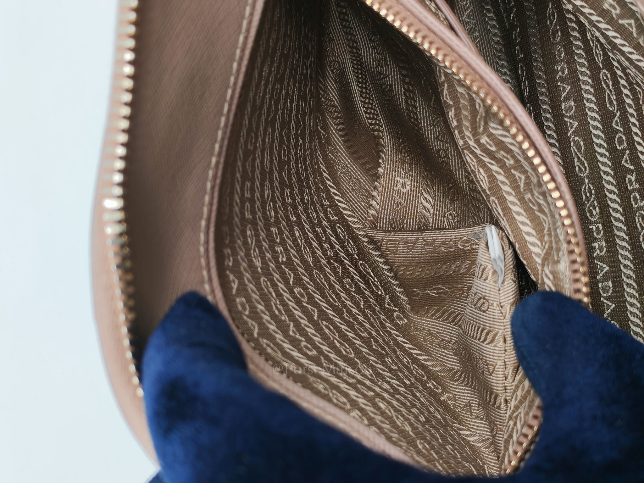 Promenade Bag Medium in Beige Saffiano Lux Leather | Purse Maison Luxury Bags Shop