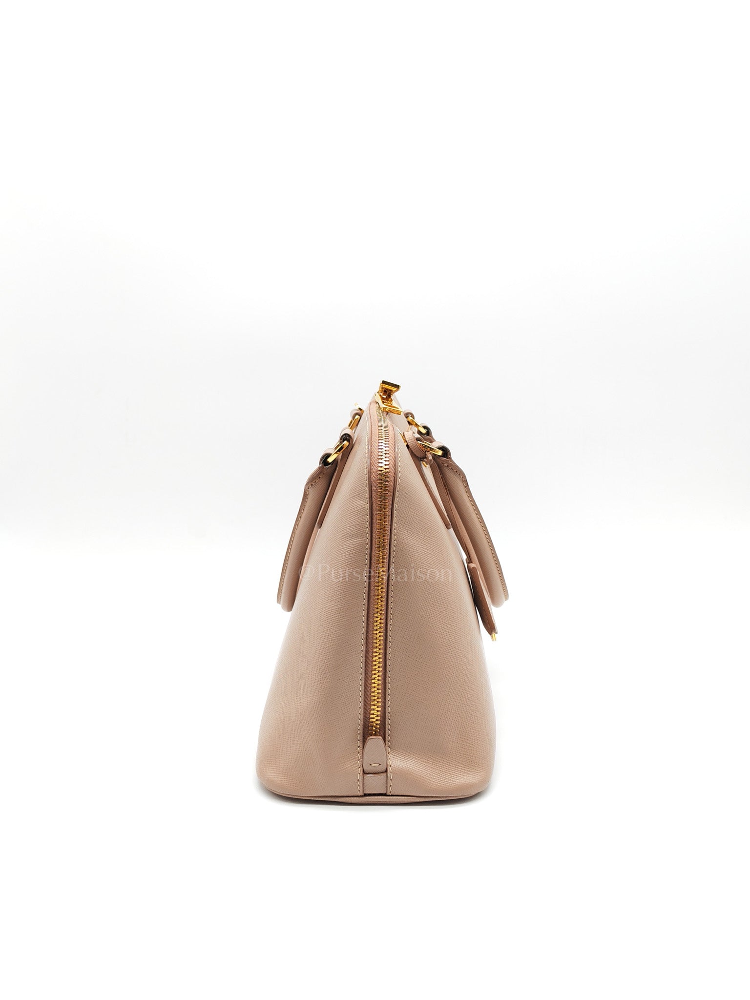 Promenade Bag Medium in Beige Saffiano Lux Leather | Purse Maison Luxury Bags Shop