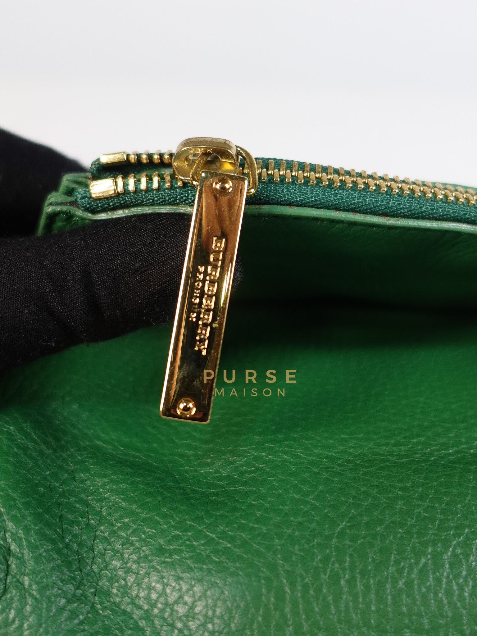 Prorsum Flap Clutch Bag in Green Calfskin Leather & Gold Hardware | Purse Maison Luxury Bags Shop