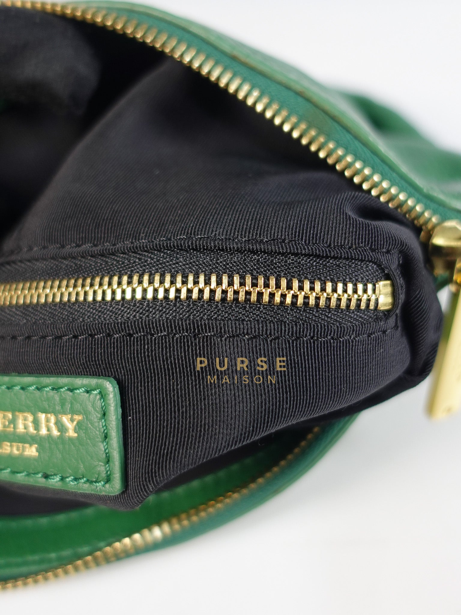 Prorsum Flap Clutch Bag in Green Calfskin Leather & Gold Hardware | Purse Maison Luxury Bags Shop