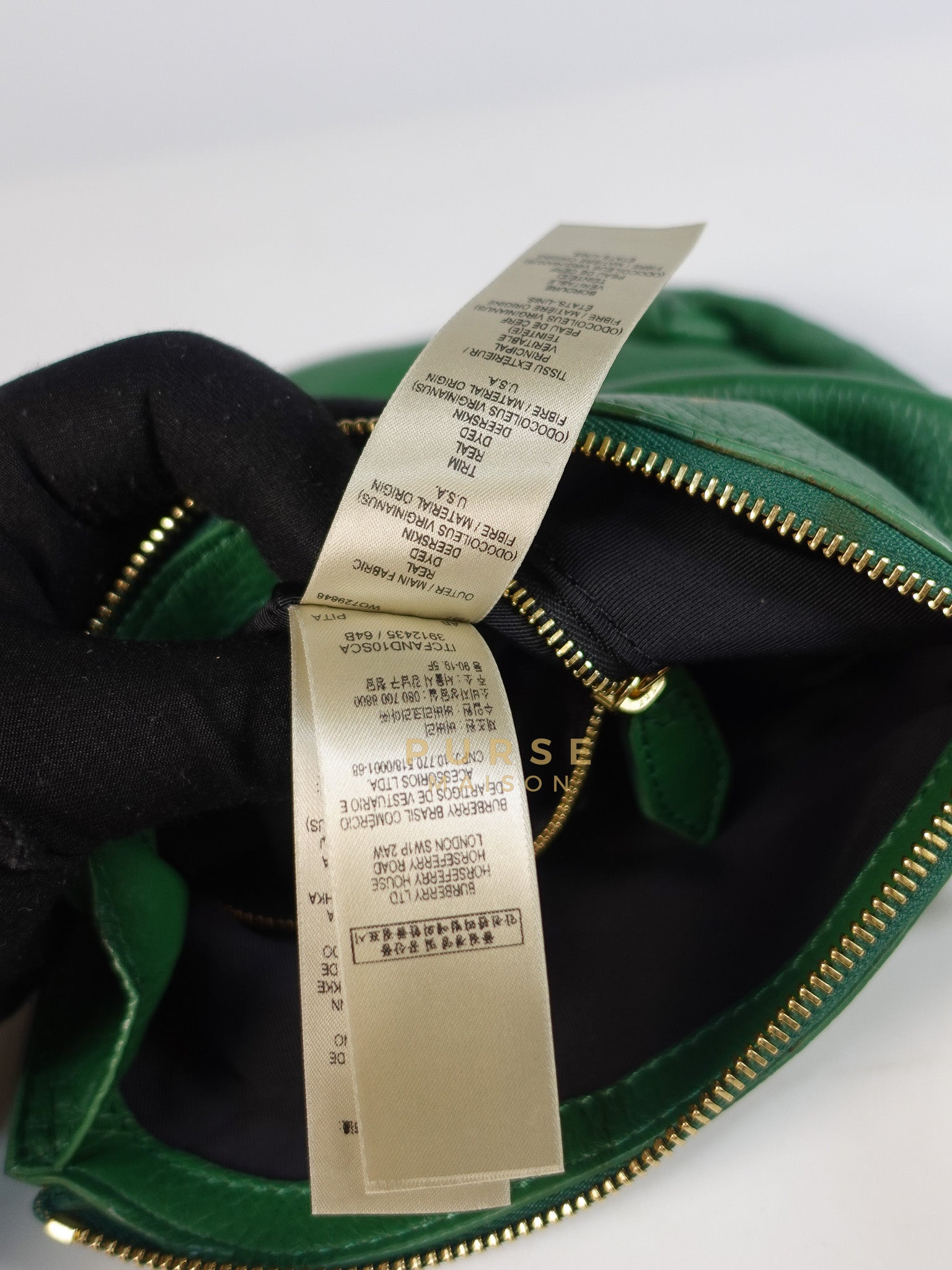 Prorsum Flap Clutch Bag in Green Calfskin Leather & Gold Hardware | Purse Maison Luxury Bags Shop