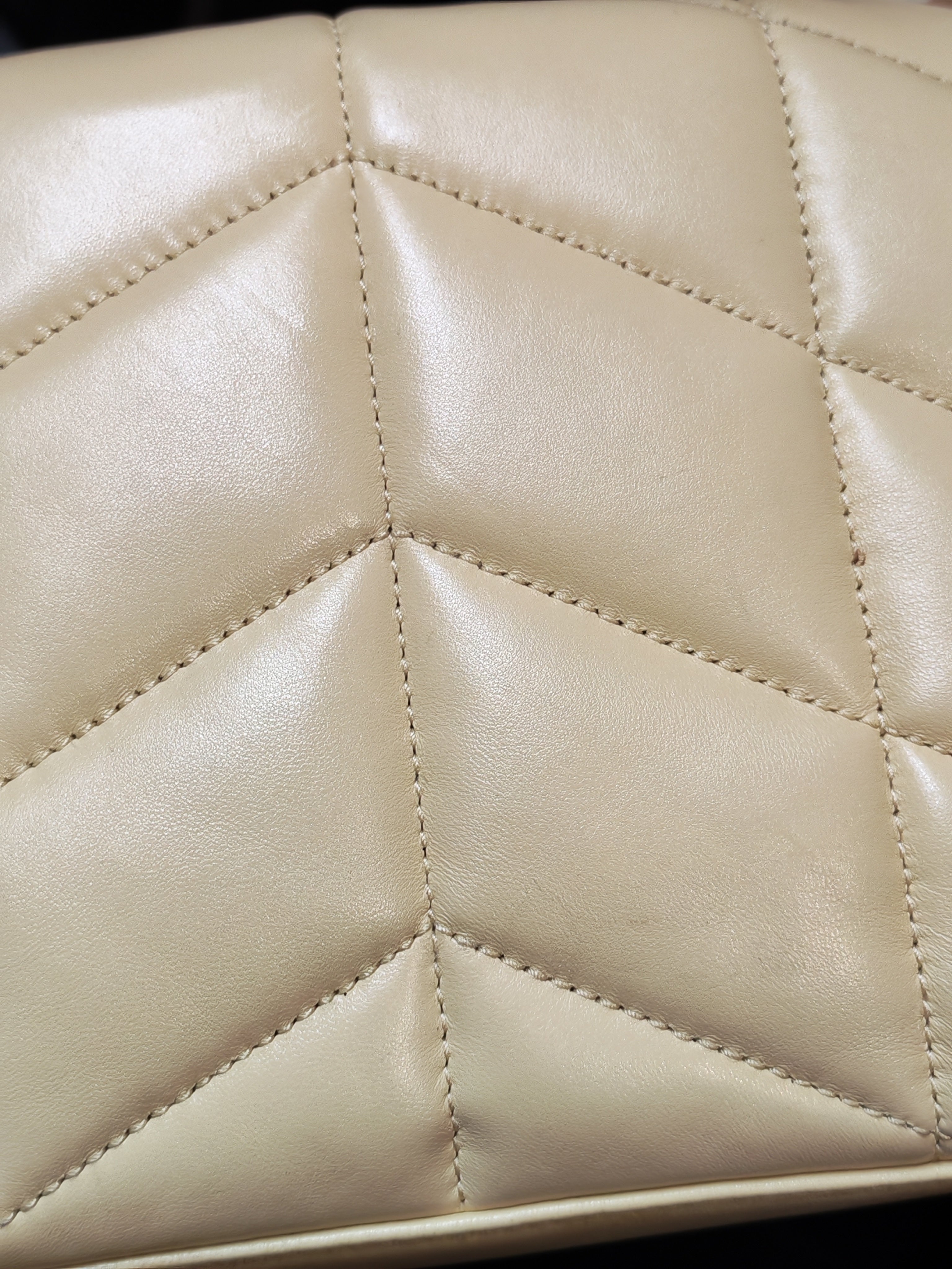 Puffer Mini Bag in Light Yellow Lambskin Leather and Gold Hardware | Purse Maison Luxury Bags Shop