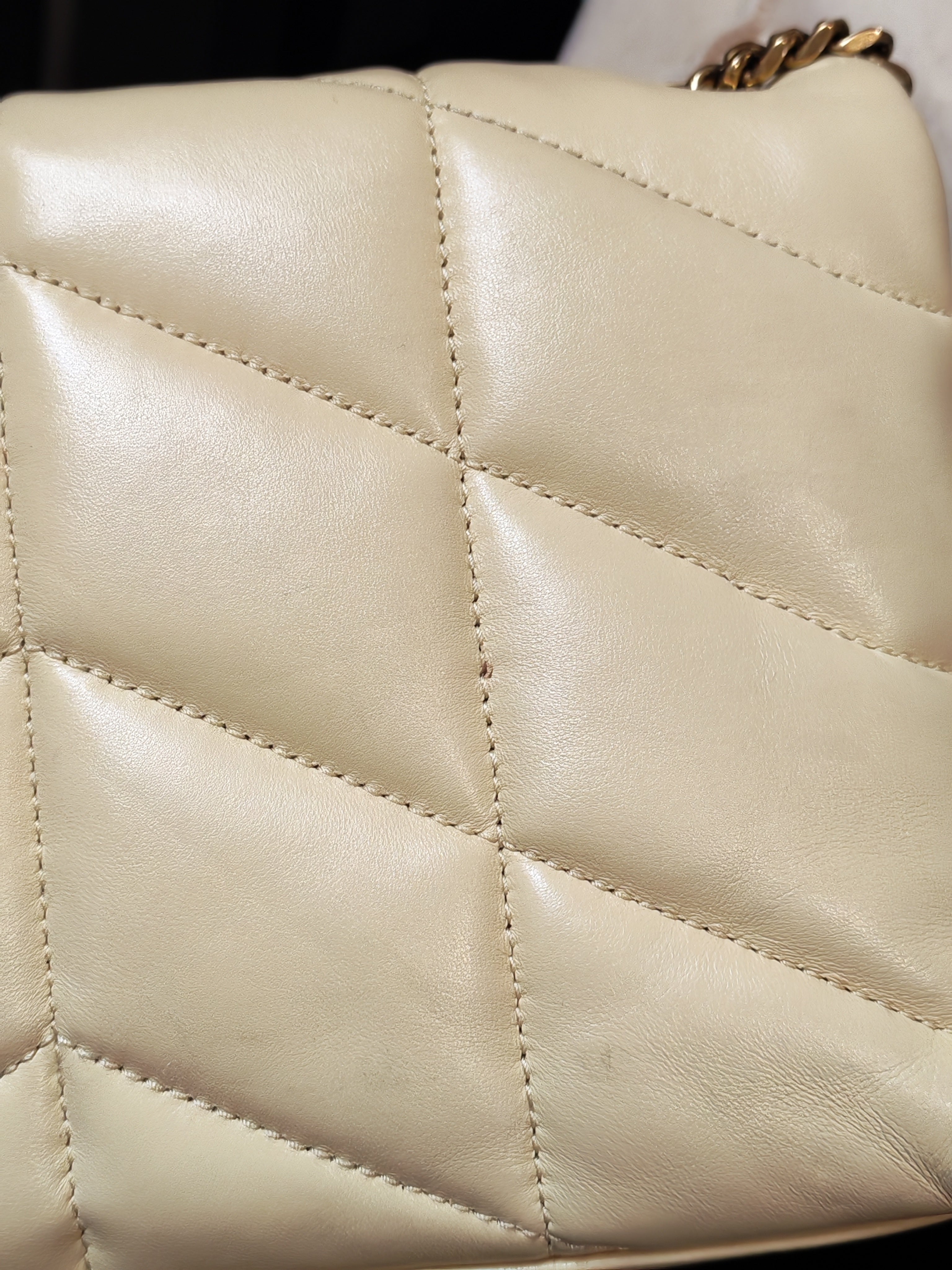 Puffer Mini Bag in Light Yellow Lambskin Leather and Gold Hardware | Purse Maison Luxury Bags Shop