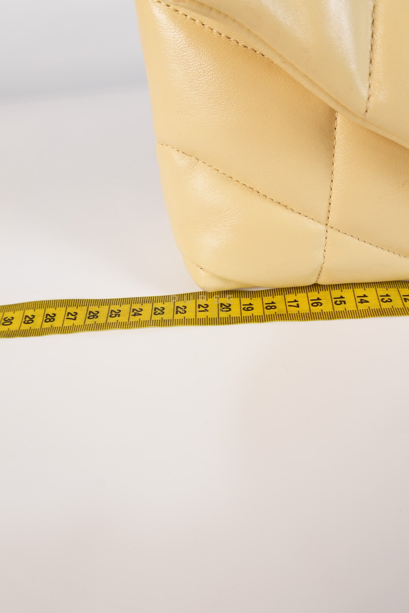 Puffer Mini Bag in Light Yellow Lambskin Leather and Gold Hardware | Purse Maison Luxury Bags Shop